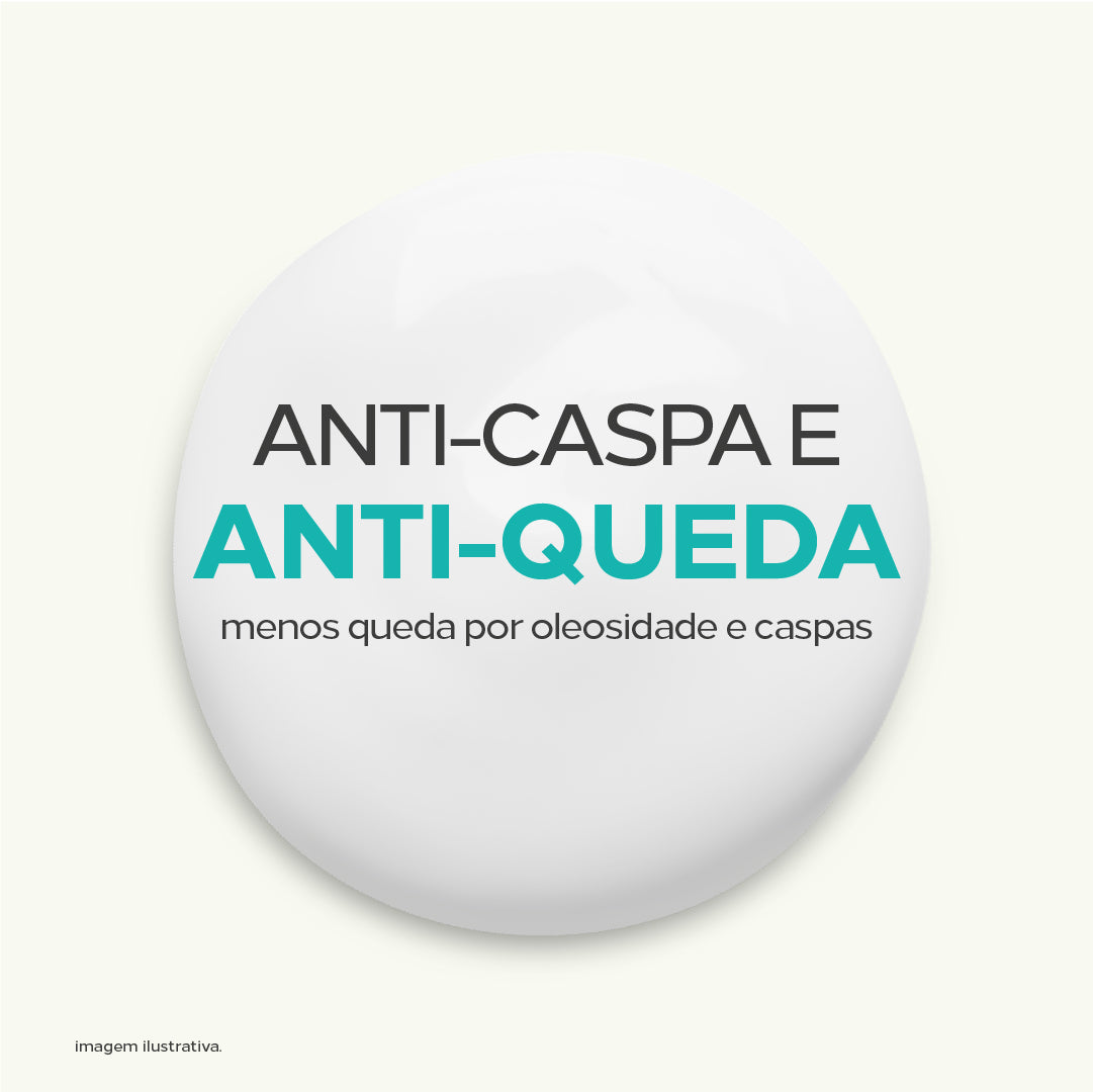 Shampoo Amplexe 3 em 1 de Ada Tina com tecnologia anti-queda, caspa e oleosidade.