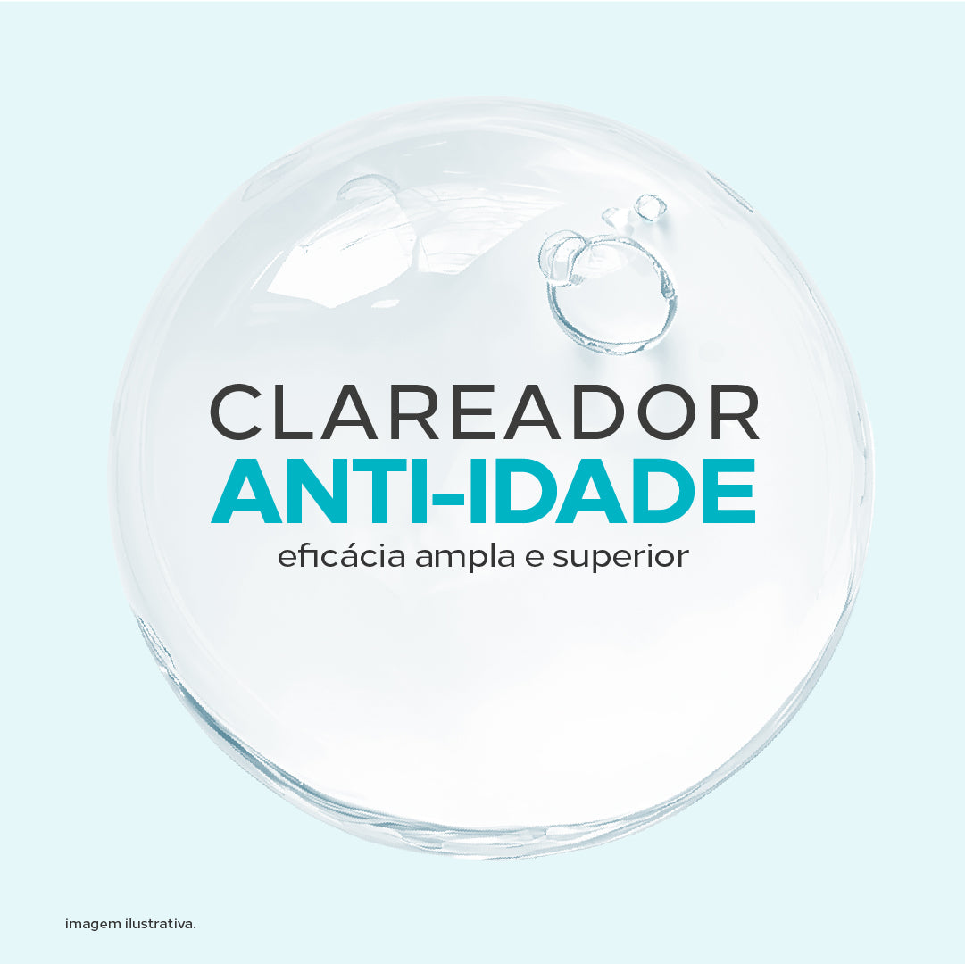 Sérum clareador anti-idade com eficácia ampla e superior.