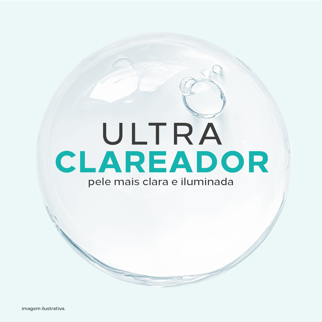 Sérum ultra clareador para peles mais claras e iluminadas.