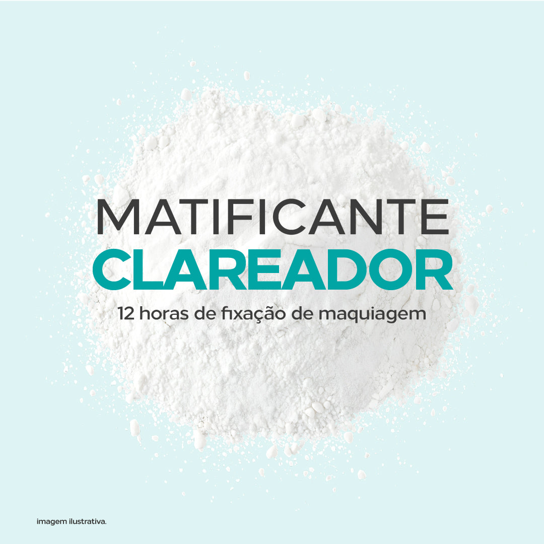 Niacinamide Powder pó translúcido matificante clareador com 12 horas de fixação.