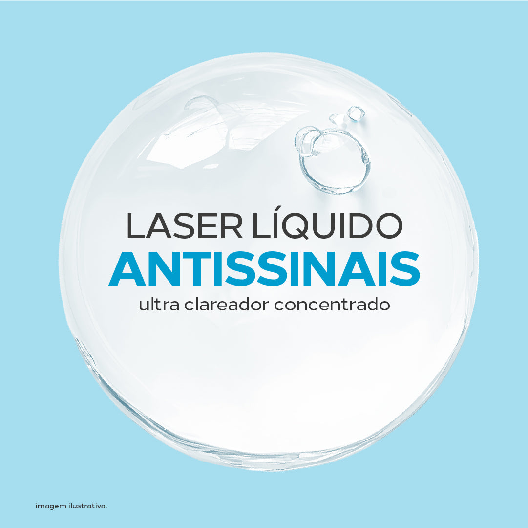 Liqui.Laser com tecnologia antissinais, um ultra clareador concentrado.