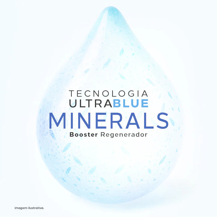 Produtos com tecnologia ultrablue minerals que são booster regenerador.