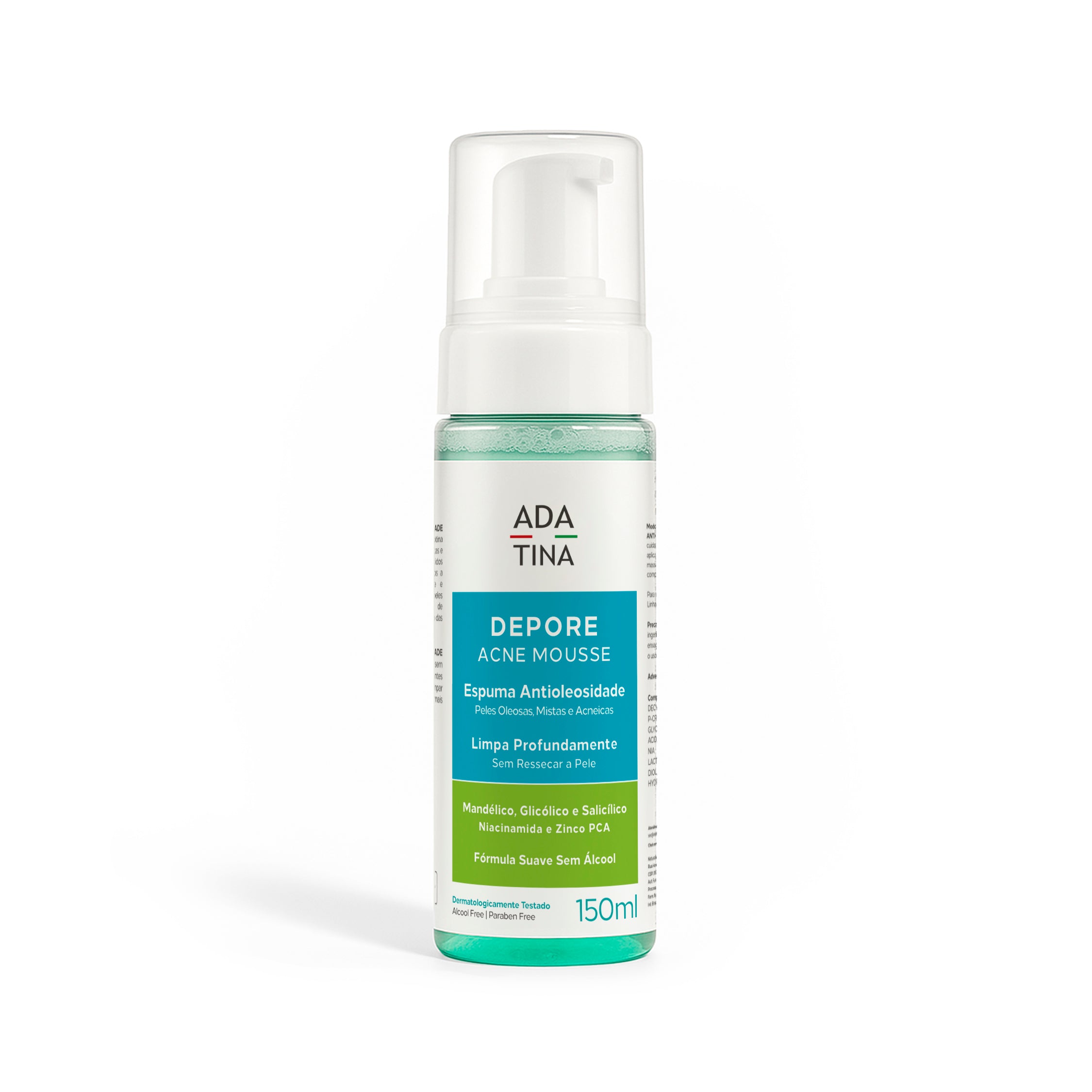 Espuma de limpeza Depore Acne Mousse para peles oleosas e acneicas.