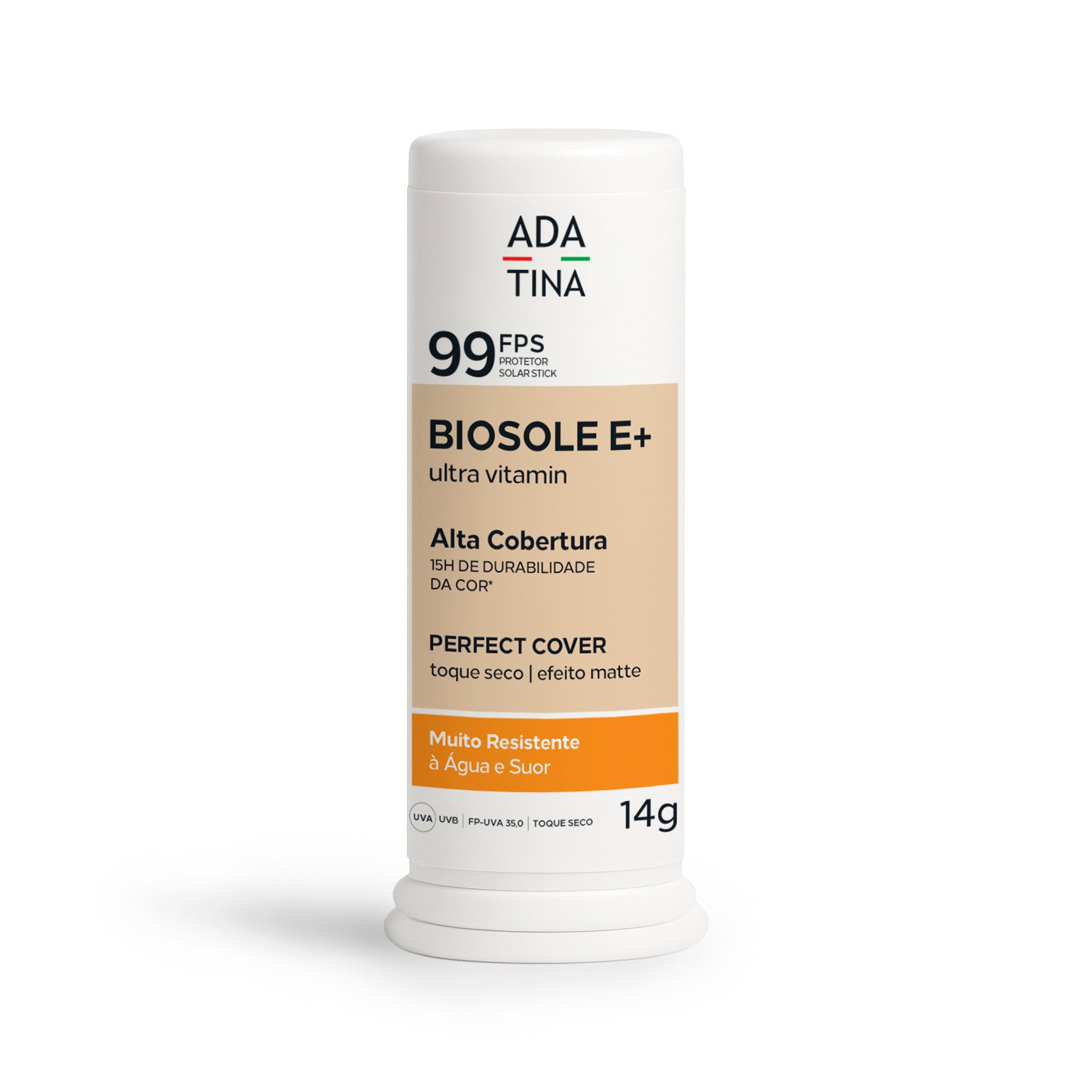 Protetor solar Ada Tina Biosole Oxy FPS 85 clareador com vitamina C estabilizada e niacinamida.