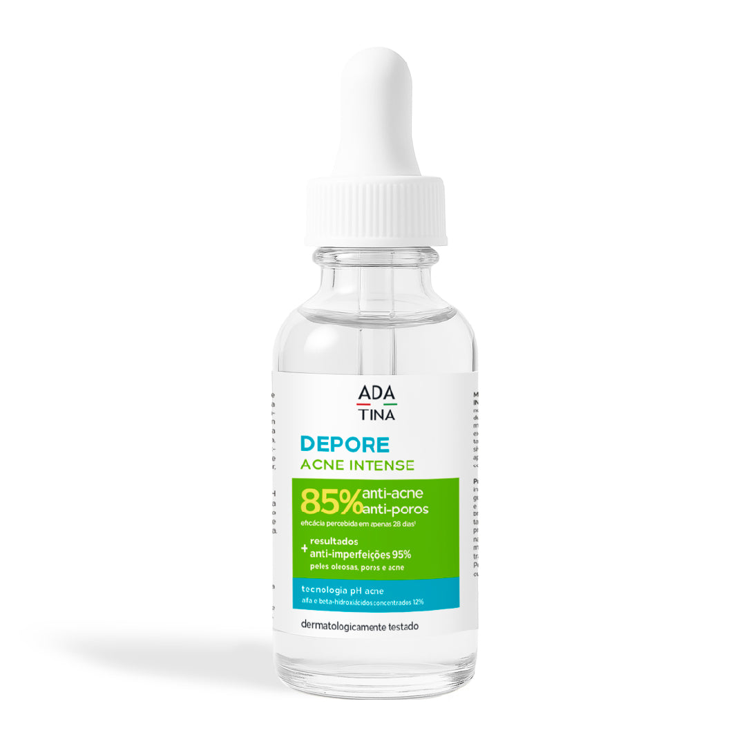 Depore Acne Intense Sérum Antiacne, Antiporos e Antimarcas com 12% de AHA + BHA Concentrados