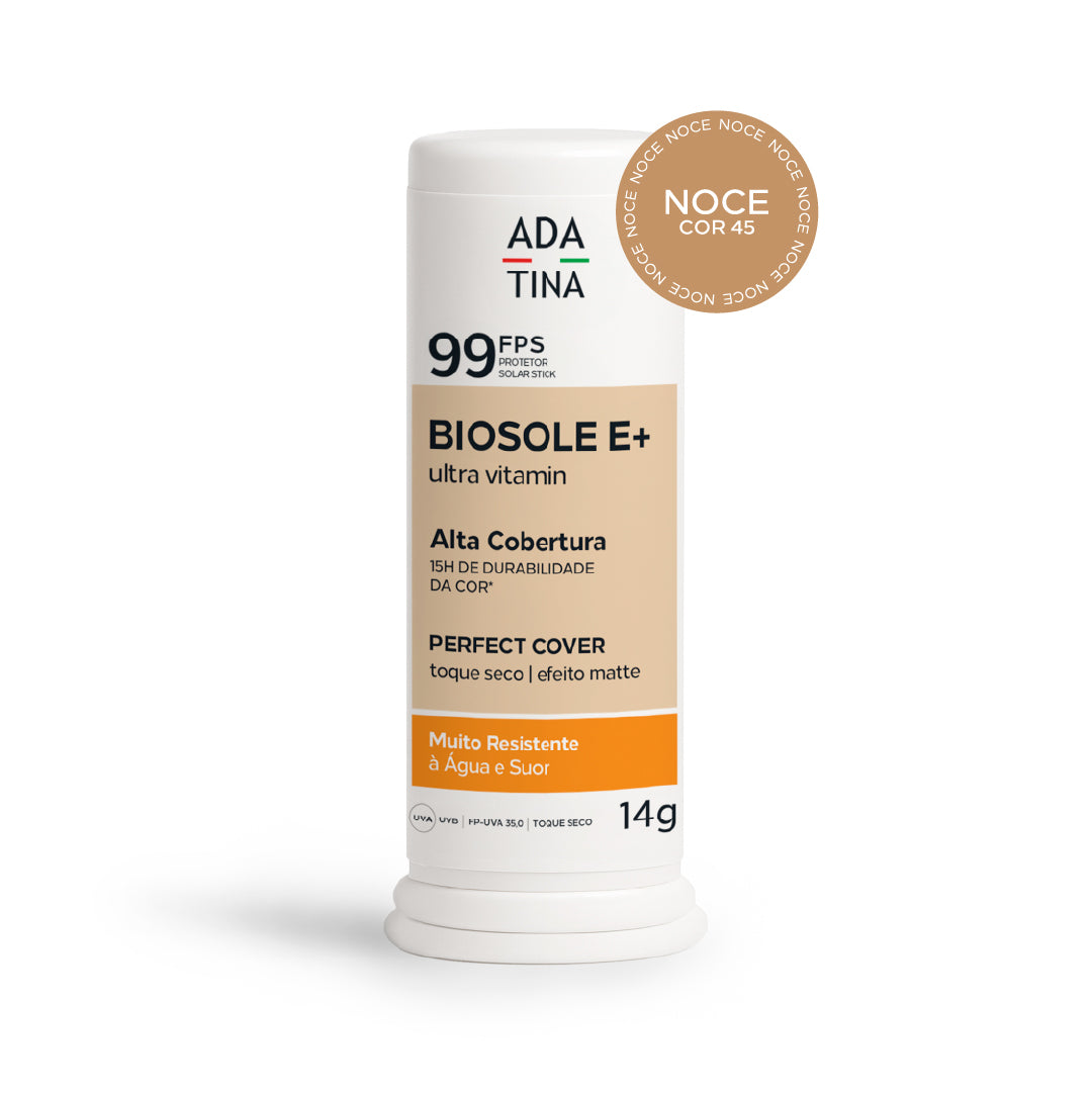 Protetor Solar Facial 12HS Stick com Cor Toque Seco Biosole E Plus Ultra Vitamin FPS 99
