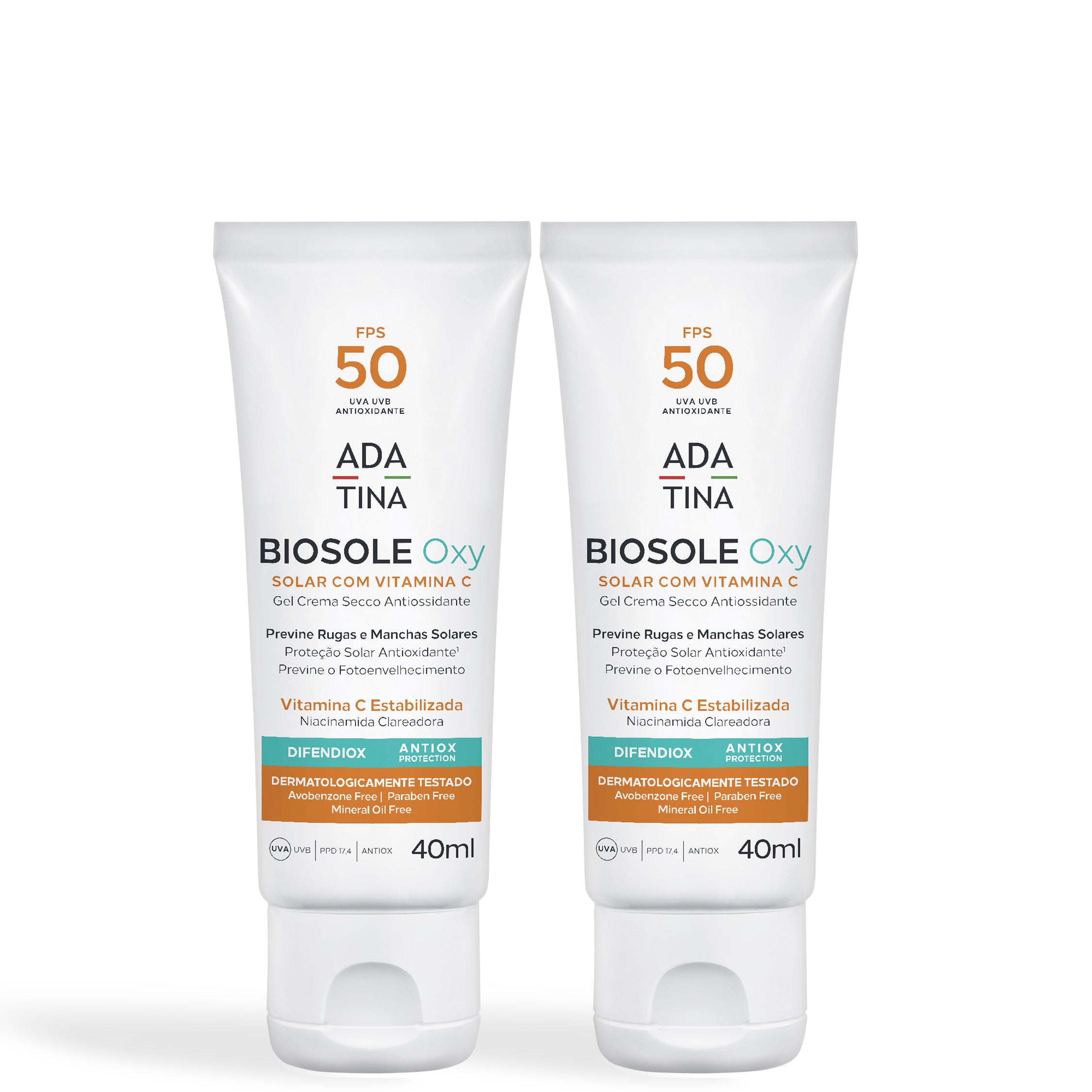 Kit 2 Un Protetor Solar 12HS Clareador Peles com Manchas e Melasma Biosole Oxy FPS 50