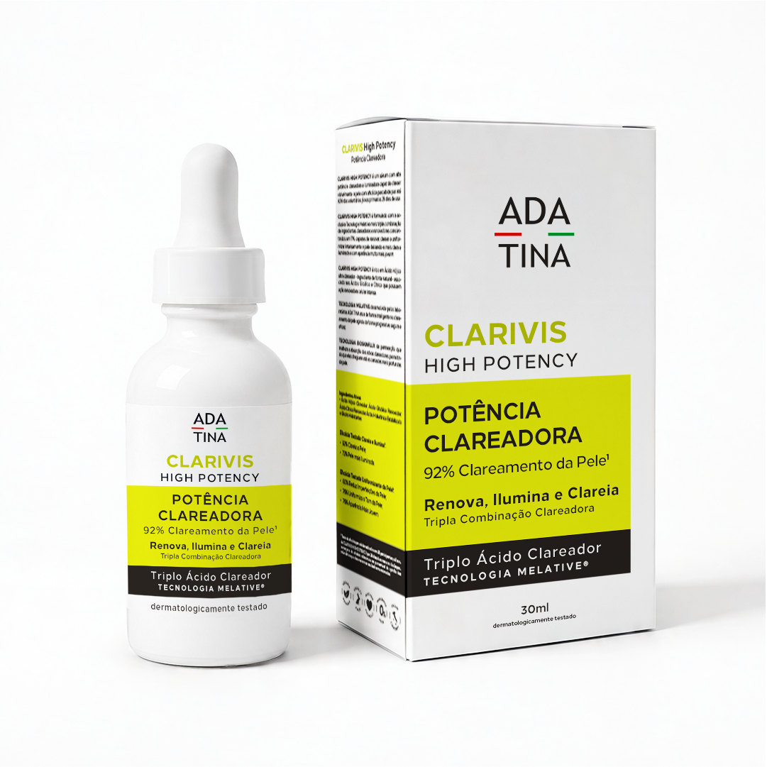 Sérum Facial Clareador com Triplo Ácido para Manchas, Melasma e Hiperpigmentação – Clarivis High Potency 30 ml