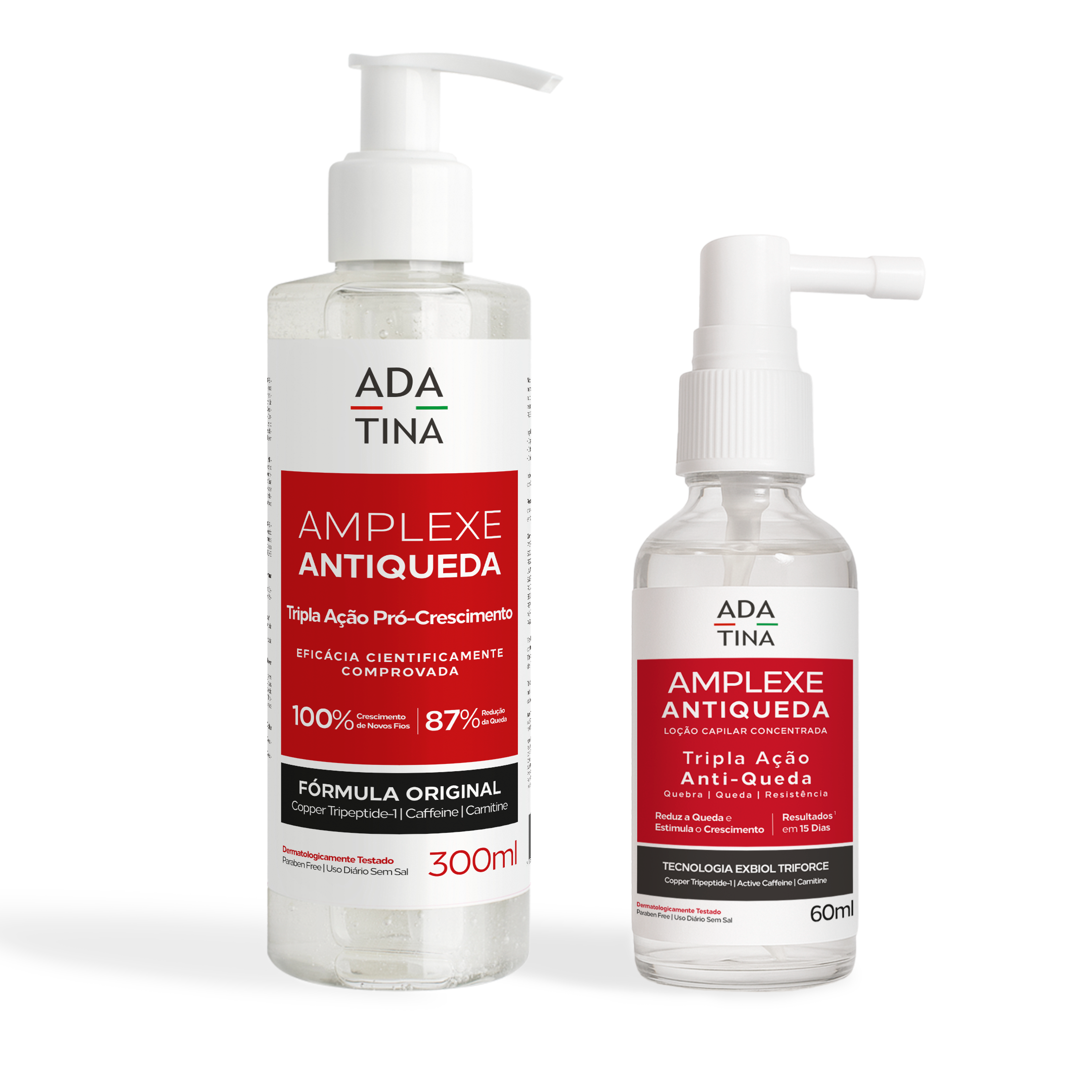 Kit Shampoo e Loção Antiqueda Profissional – Tripla Ação para Queda e Crescimento dos Fios