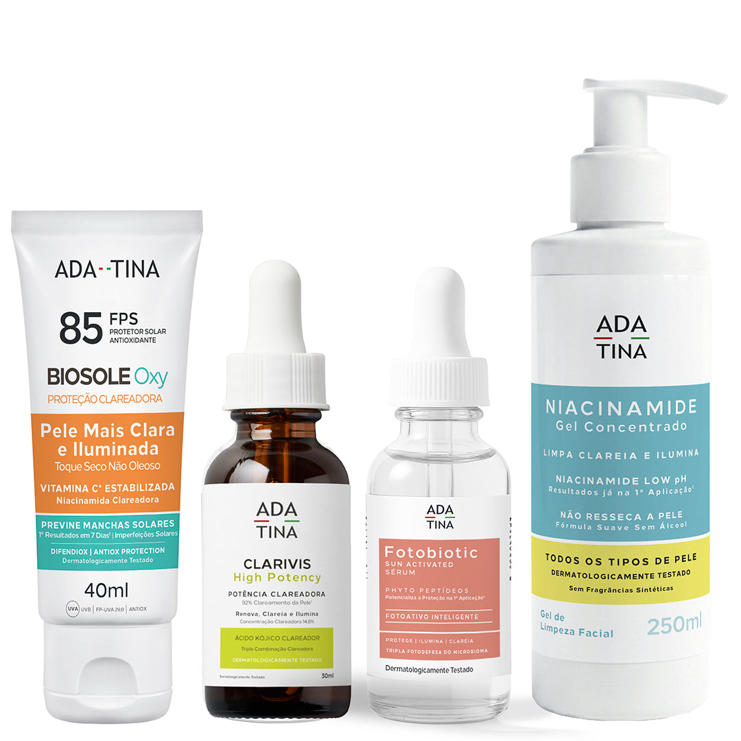 Kit Especial Peles com Manchas e Melasma: Limpeza + Séruns + Fotoproteção 12HS