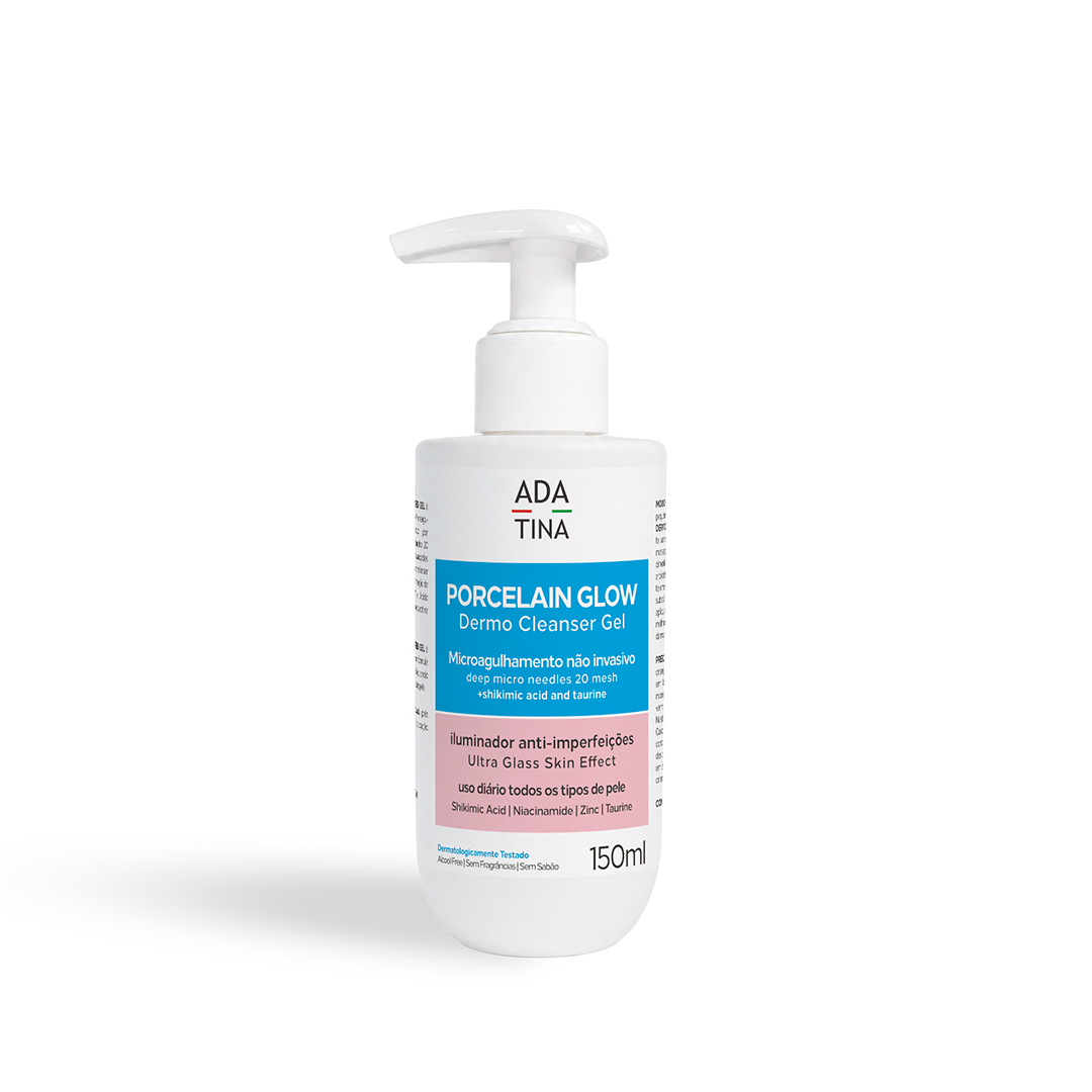 Gel de Limpeza Facial Iluminador Anti-Imperfeições com Microagulhamento Não Invasivo – Porcelain Glow Dermo Cleanser Gel 150ml