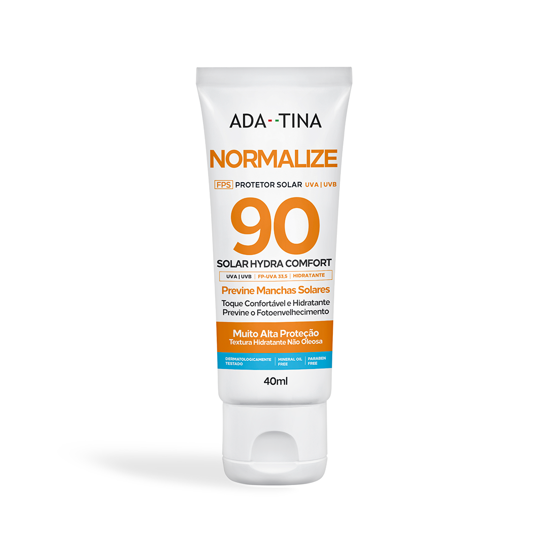 Protetor Solar 12HS Daily Use Anti-Manchas Hidratante Toque Seco – Normalize Solar Hydra Comfort FPS 90 40ml
