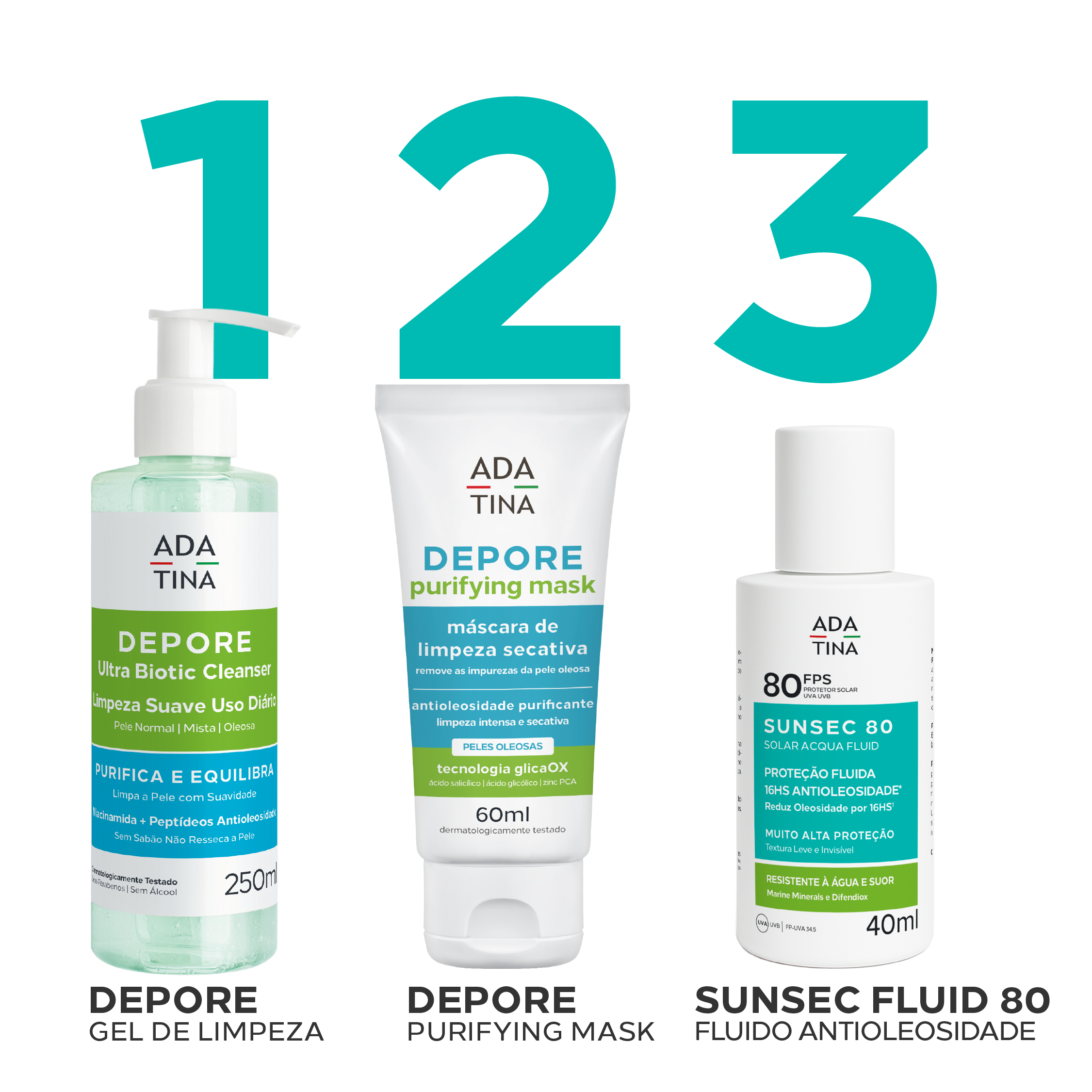 Máscara Facial Anti-Oleosidade 3 em 1: Acne, Marcas e Oleosidade – Depore Purifying Mask 60ml