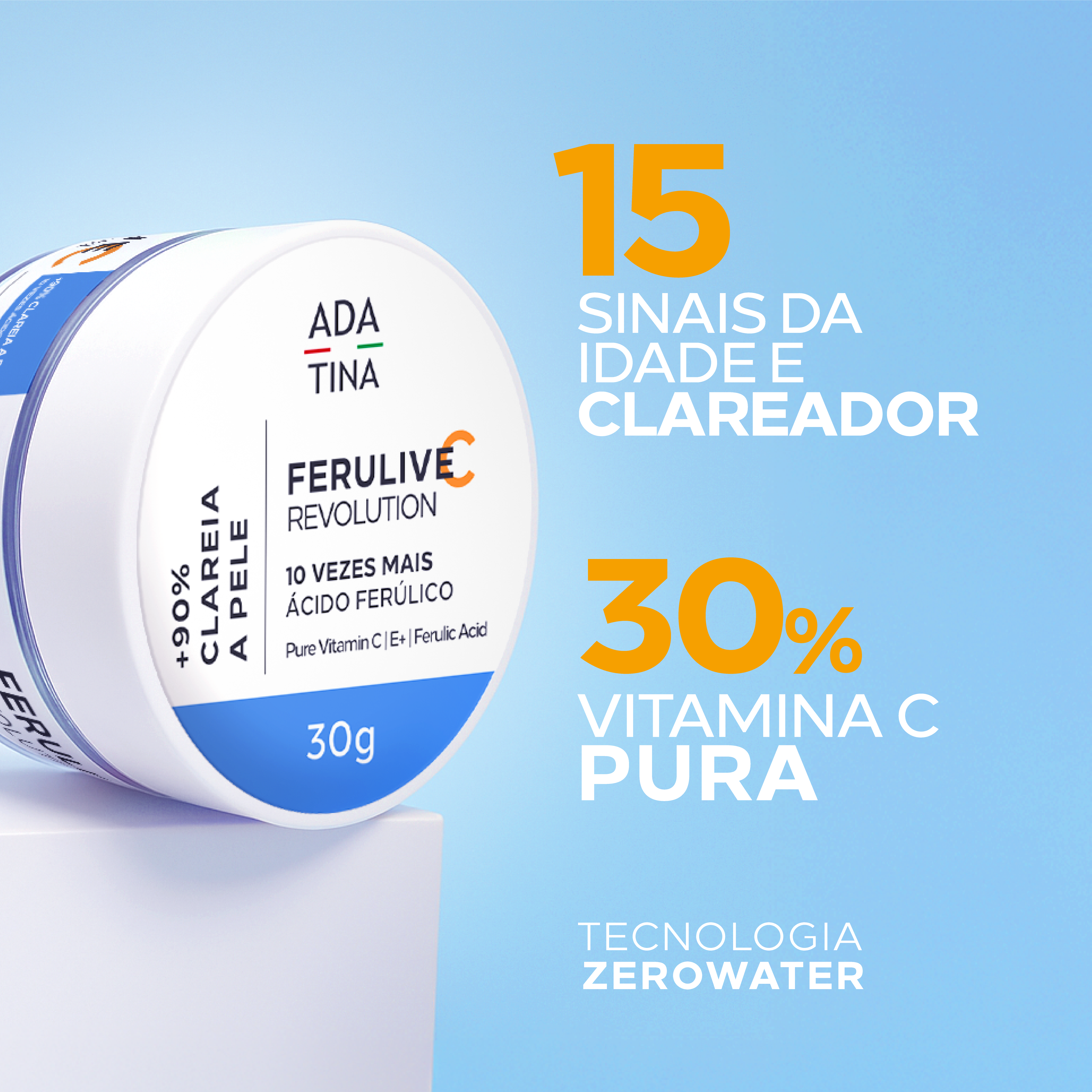 Creme Clareador Anti-Idade para Rugas, Manchas e Melasma – Ferulive C Revolution 30g