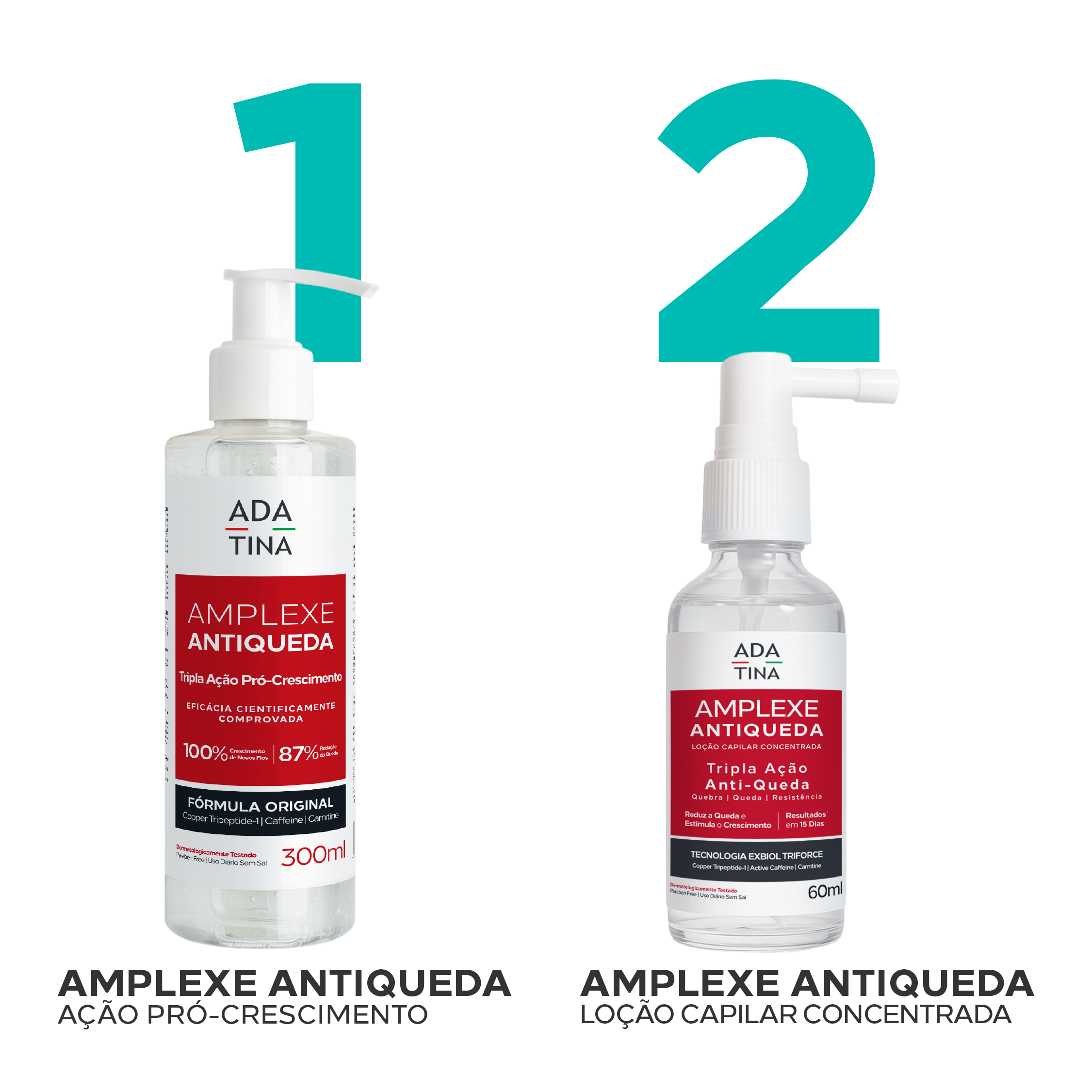 Loção Capilar Intensiva Para Queda de Cabelo – Amplexe Loção Tripla Anti-Queda 60ml
