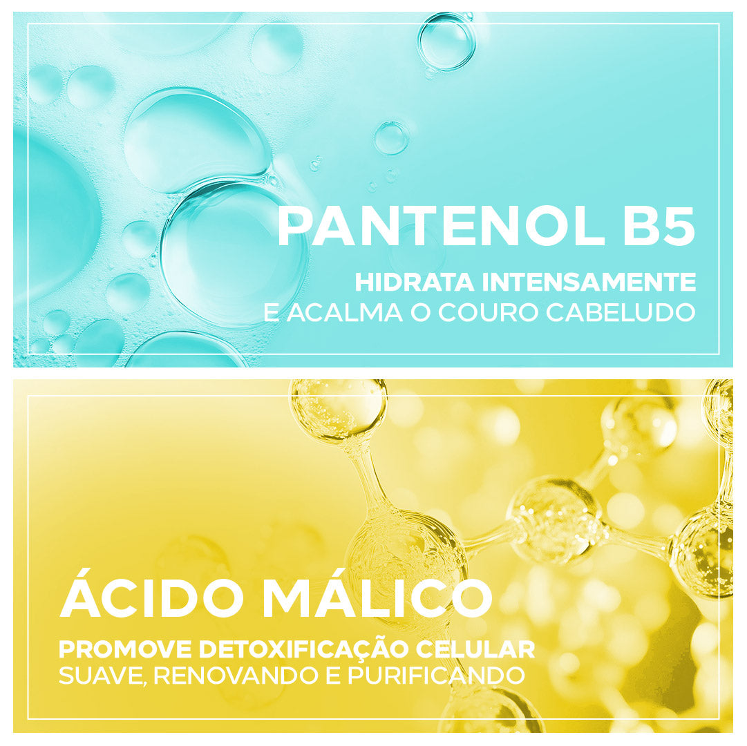 Ingredientes do Amplexe Vitamin C: pantenol B5 e ácido málico.