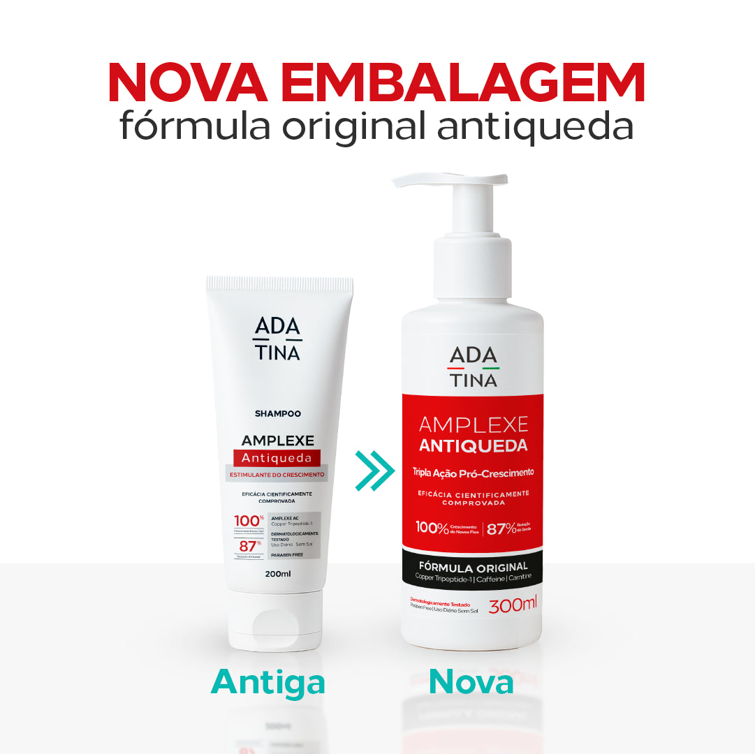 Shampoo Profissional para Queda de Cabelo – Amplexe Antiqueda Tripla Ação Pró-Crescimento 300ml