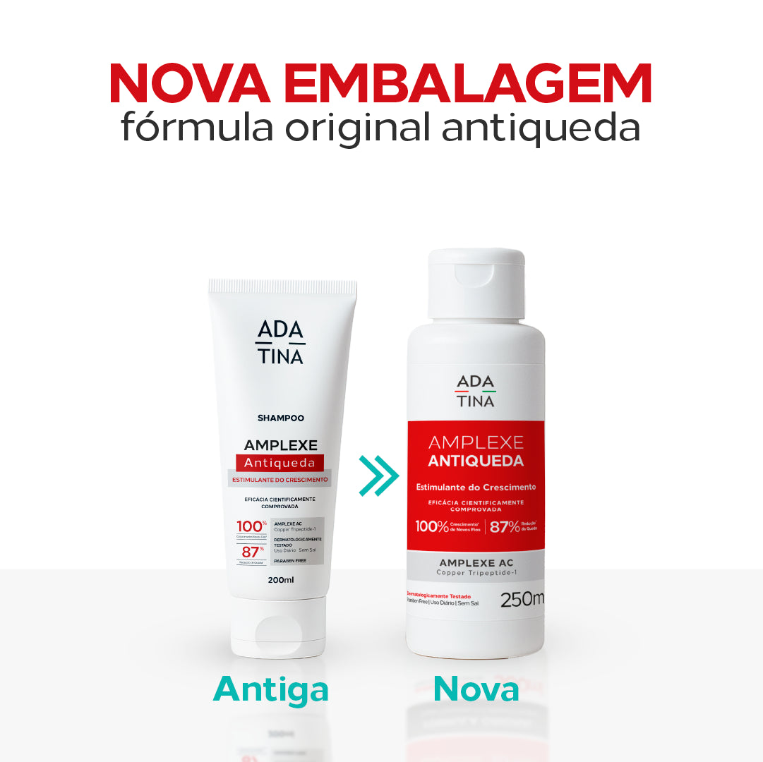 Shampoo Profissional para Queda de Cabelo – Amplexe Antiqueda Tripla Ação Pró-Crescimento 250ml