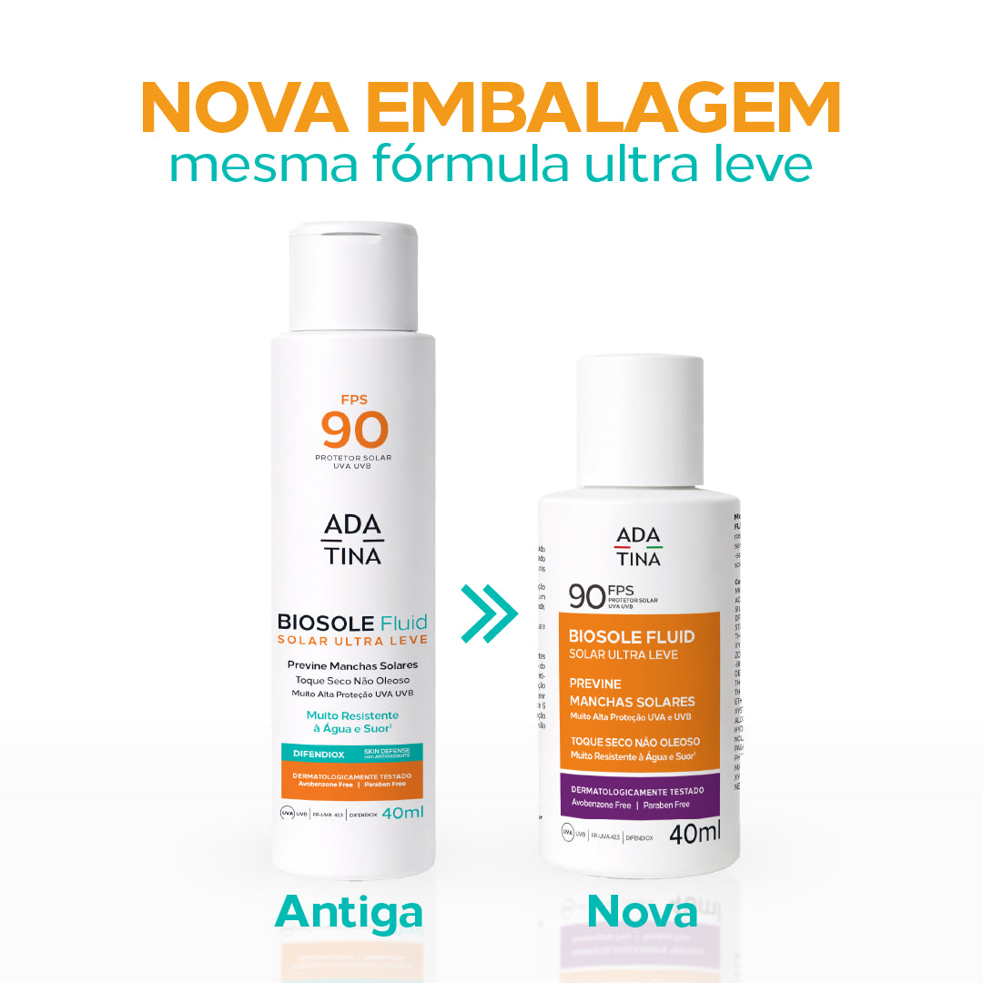 Protetor Solar Facial 12hs Anti-Manchas - Biosole Solar Fluid Ultra Leve FPS 90 - 40ml