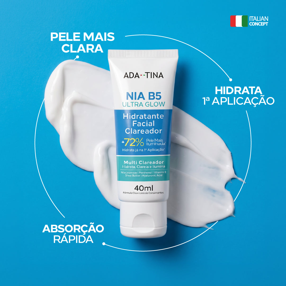 Hidratante Facial Clareador com Niacinamida e Pantenol – Nia B5 Ultra Glow 40ml
