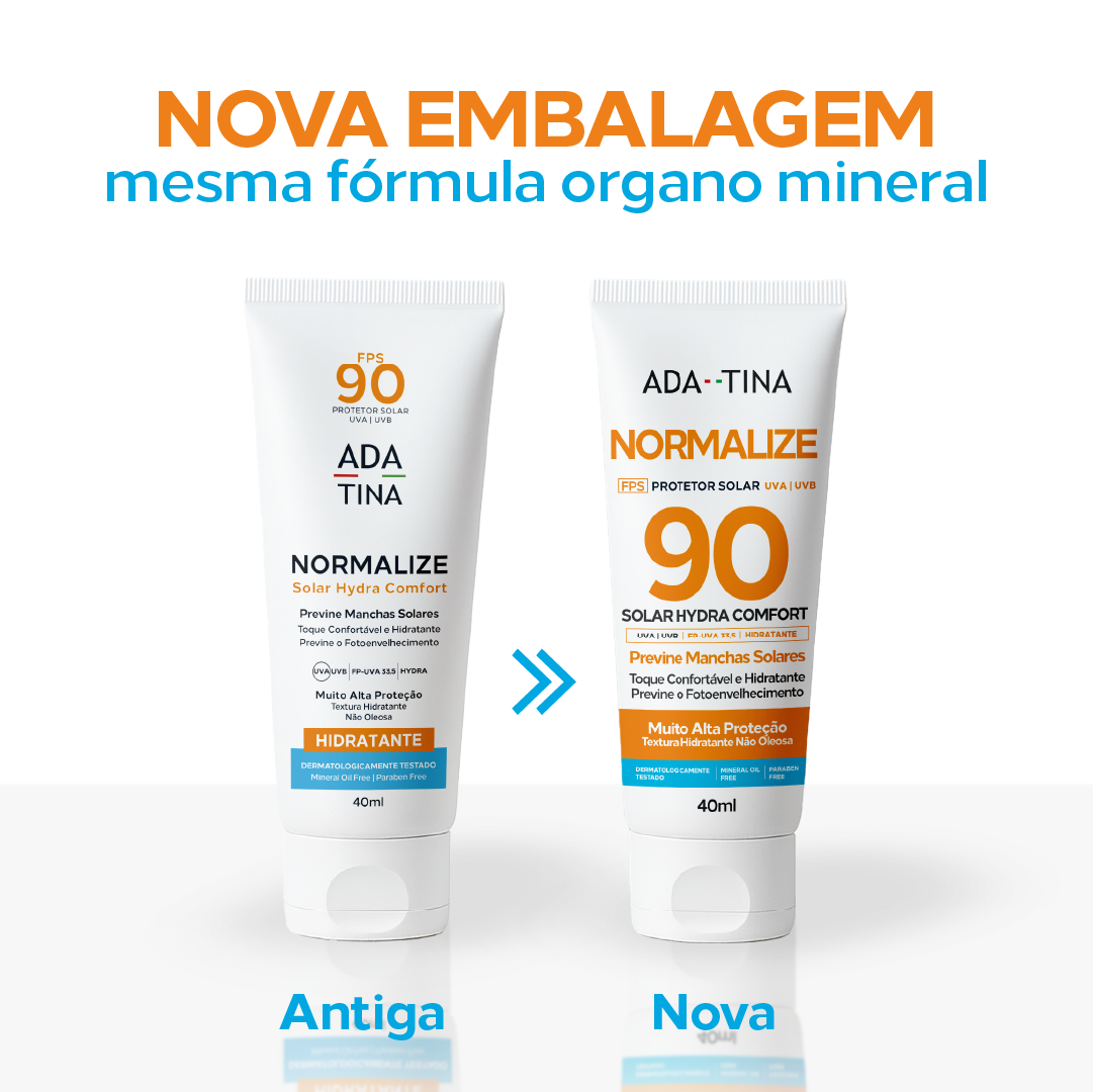 Nova embalagem, mesma fórmula OrganoMineral. Ideal para prevenir manchas solares.