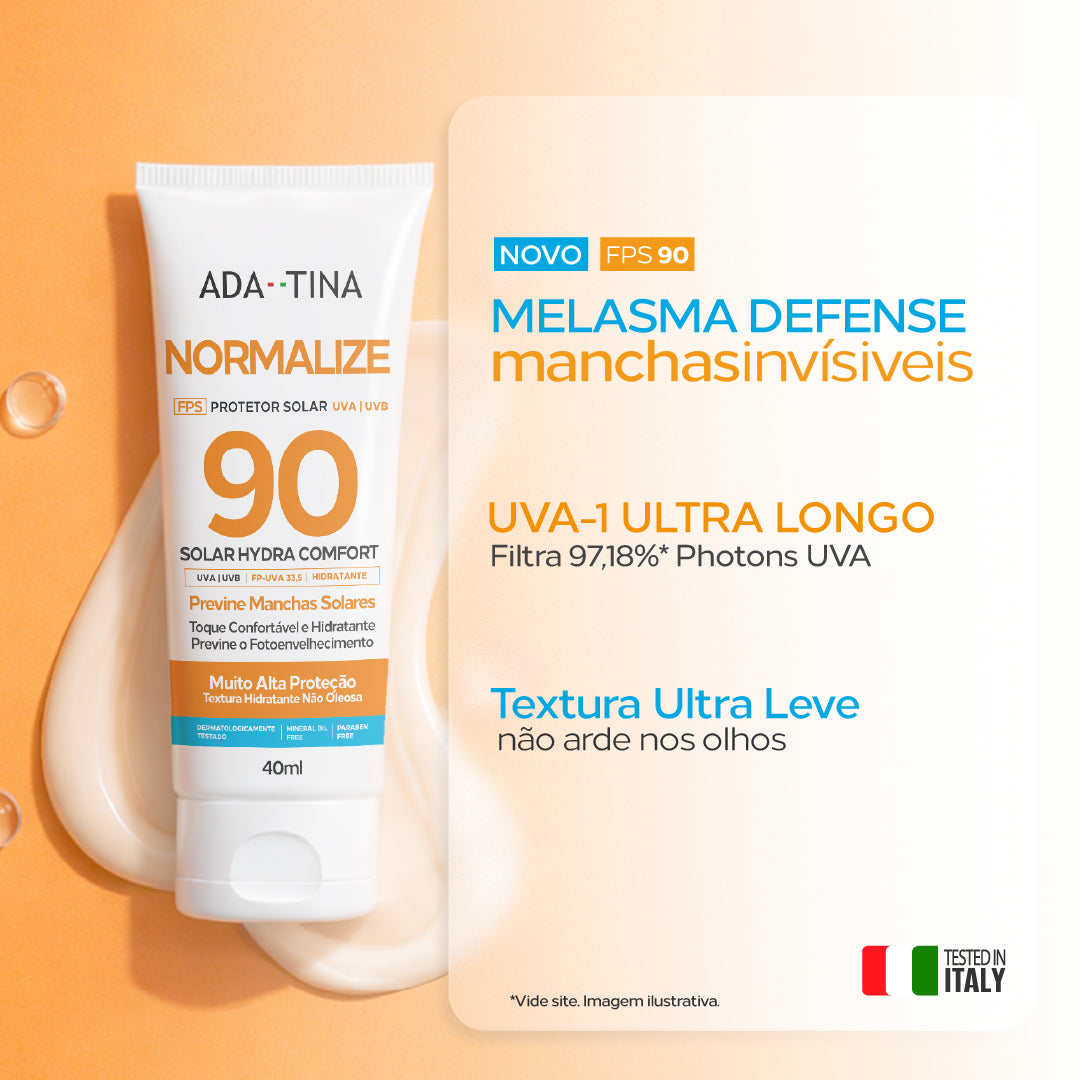 Protetor solar com tecnologia Melasma Defense e alta proteção UVA-1. Ajuda a prevenir manchas invisíveis e o fotoenvelhecimento.