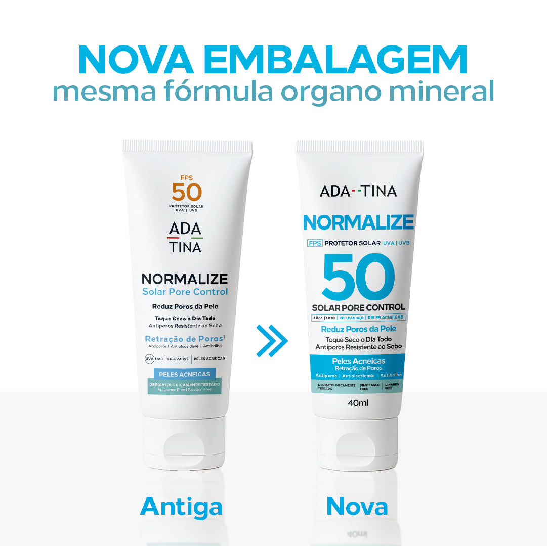 Nova embalagem, mesma fórmula OrganoMineral. Ideal para prevenir peles acneicas.