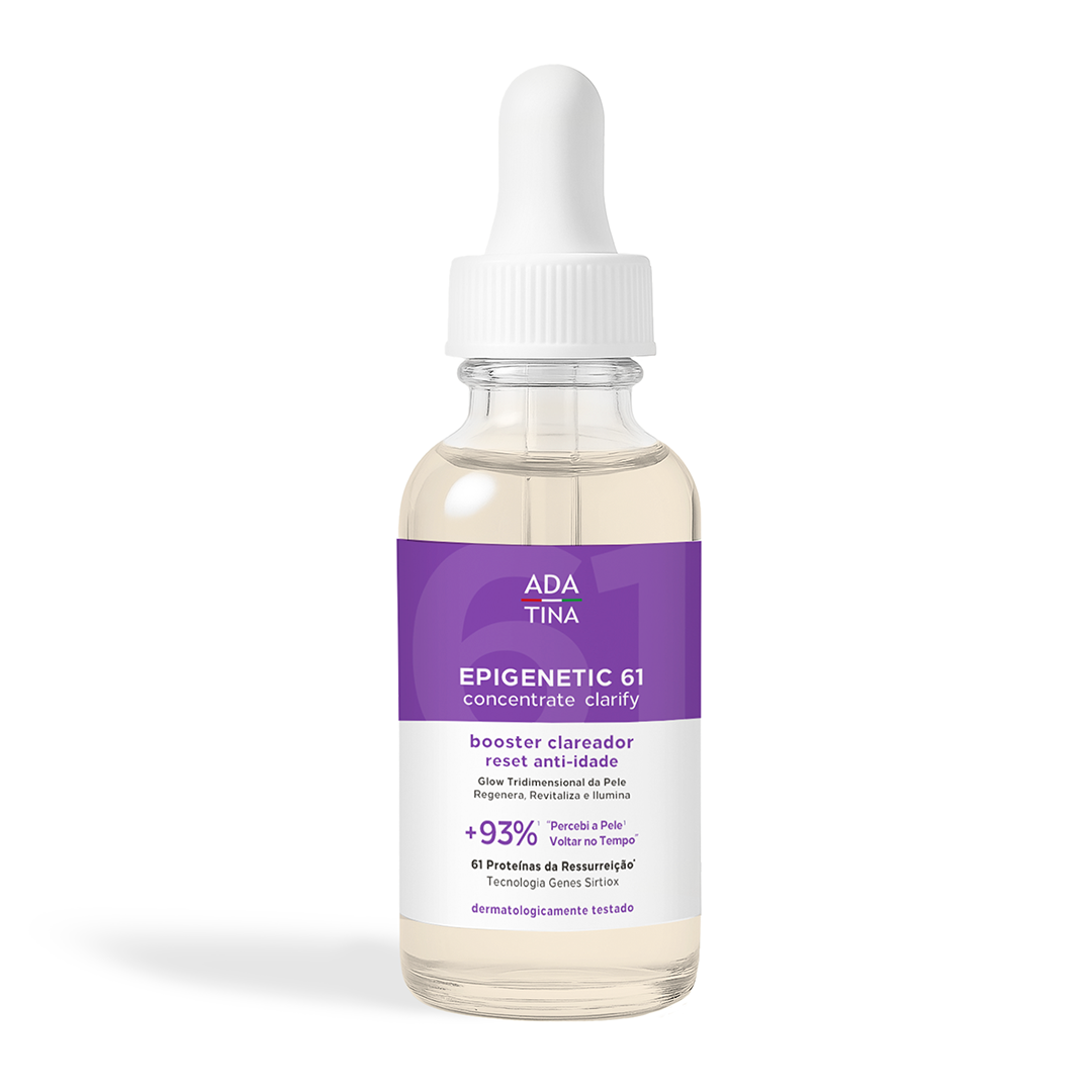 Epigenetic 61 Concentrate Clarify: sérum clareador e anti-idade com tecnologia epigenética.