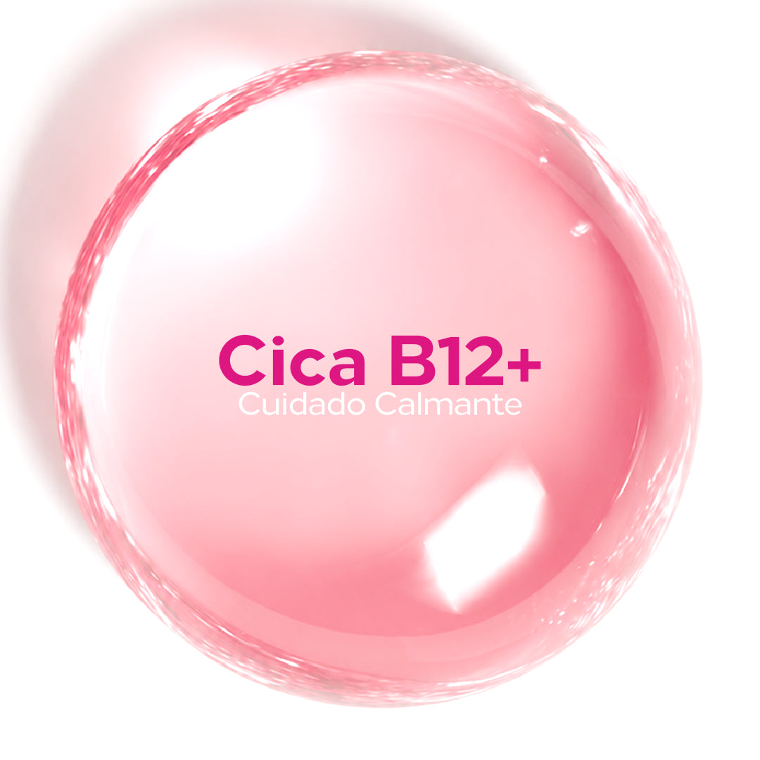 Sérum CICA B12+ Multirreparador cuidado calmante com a pele sensibilizada.