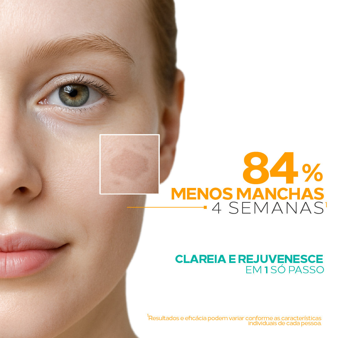 Protetor solar Pure C FPS 50 reduz 84%  de manchas em até 4 semanas.