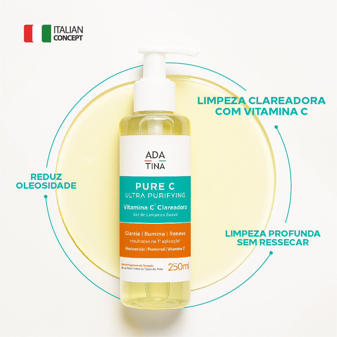Benefícios do Ada Tina Pure C Ultra Purifying com Vitamina C clareadora
