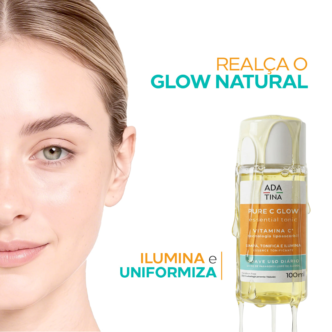 Tônico iluminador e uniformizador, que realça o glow natural da pele.
