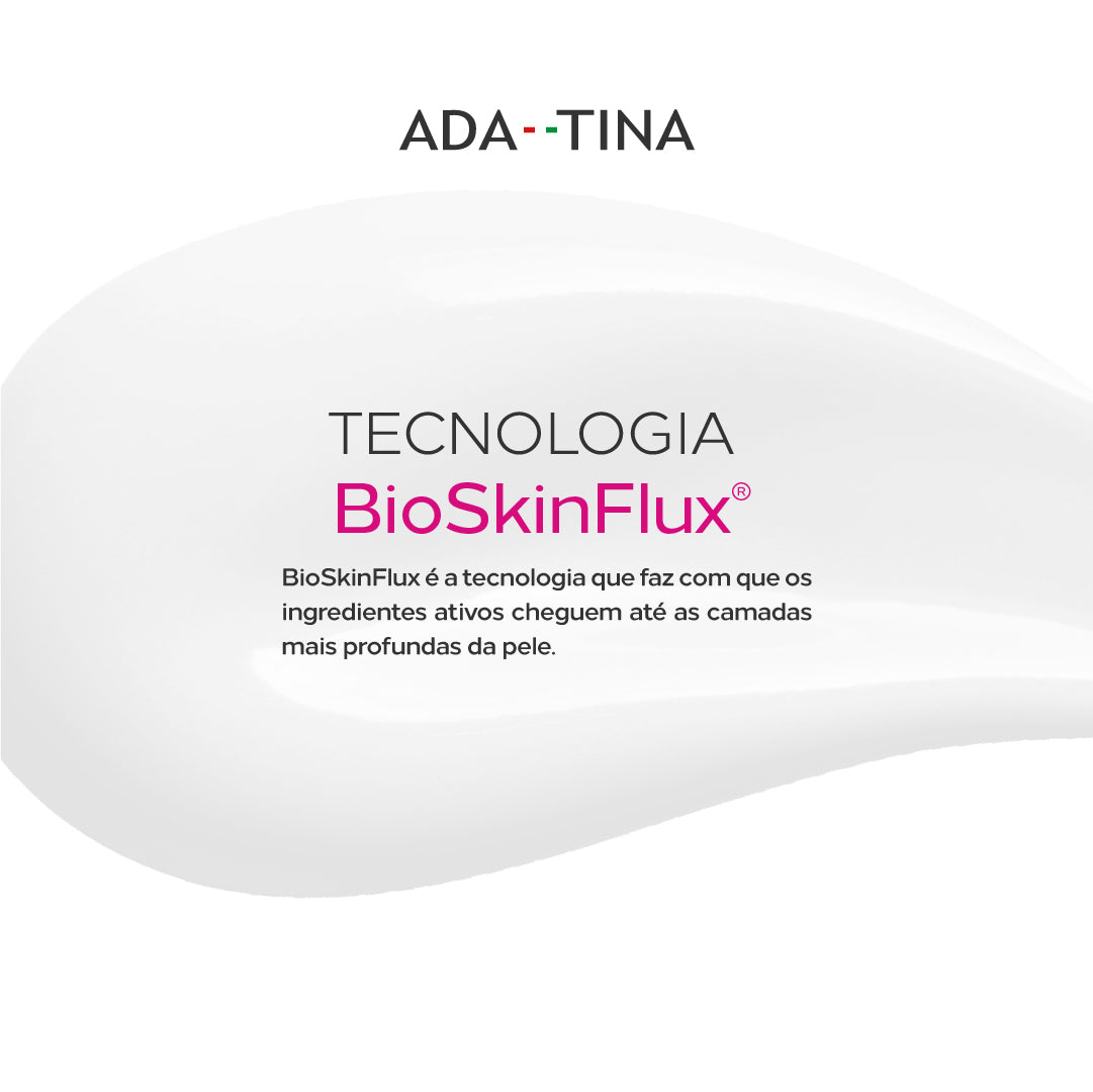 Sérum com tecnologia BioSkinFlux que faz com que os ativos cheguem até as camadas mais profundas da pele.