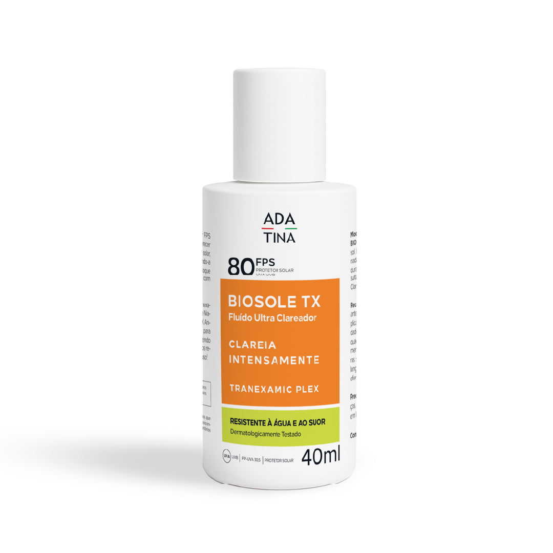 Protetor solar Biosole TX FPS 80 para peles com manchas e melasma.