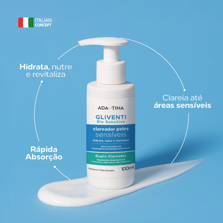 Hidrata, nutre, revitaliza e clareia a pele, com rápida absorção.