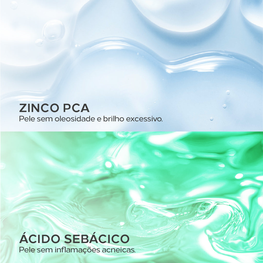 Ingredientes do Depore Concentrate: zinco PCA e ácido sebácico.