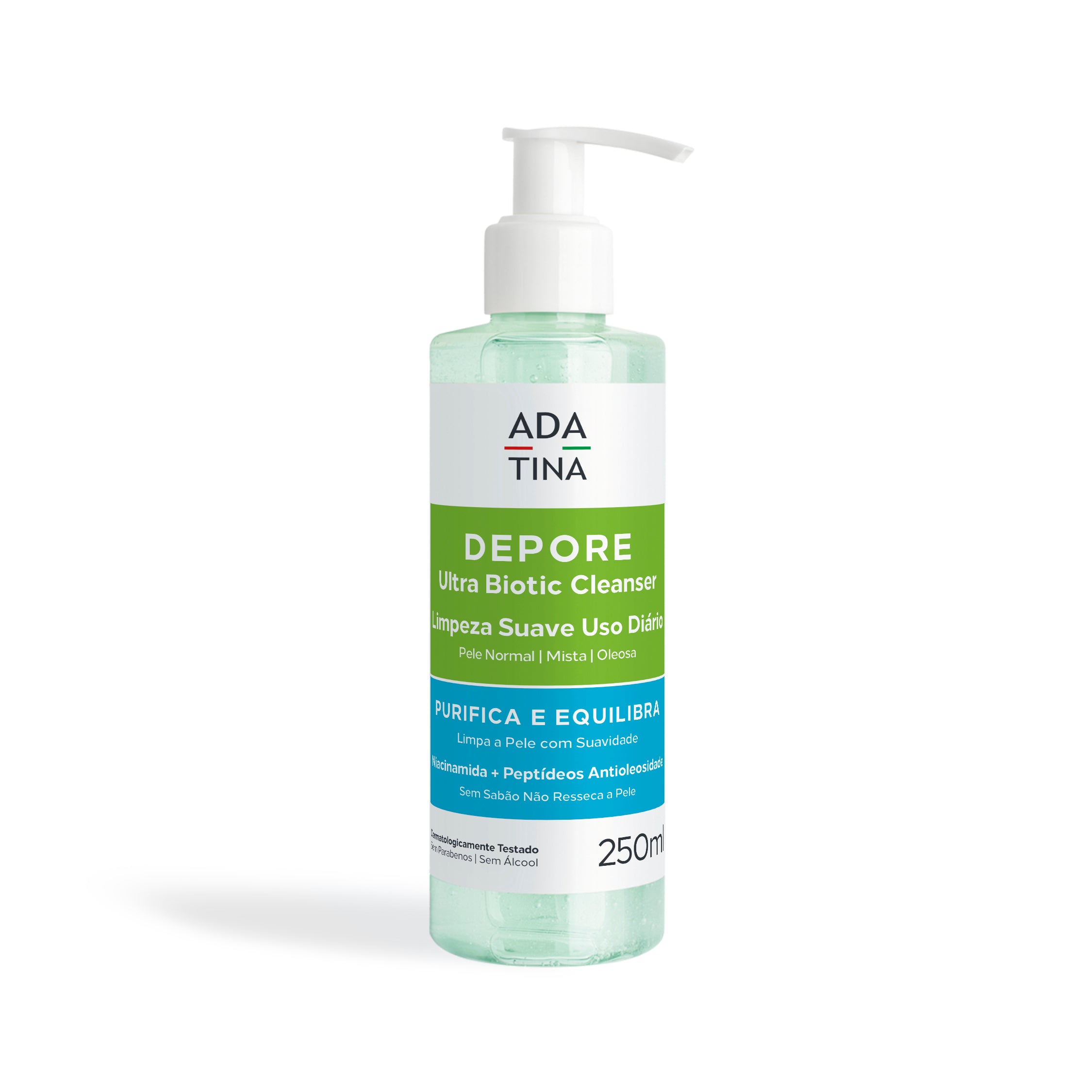 Gel de limpeza linha depore antioleosidade para todos os tipos de pele, purifica e equilibra.