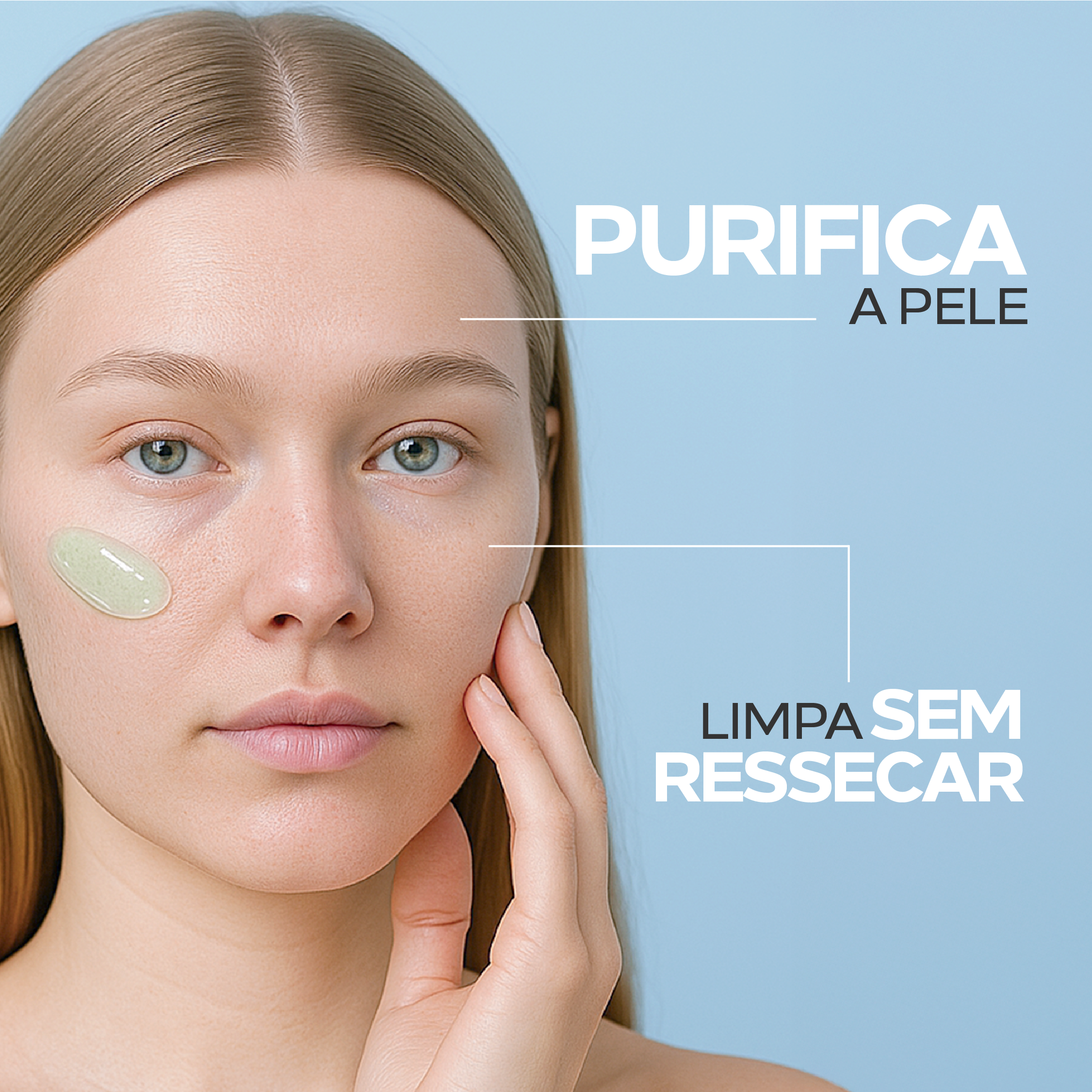 Gel de limpeza linha depore Ada Tina, purifica a pele e limpa sem ressecar.
