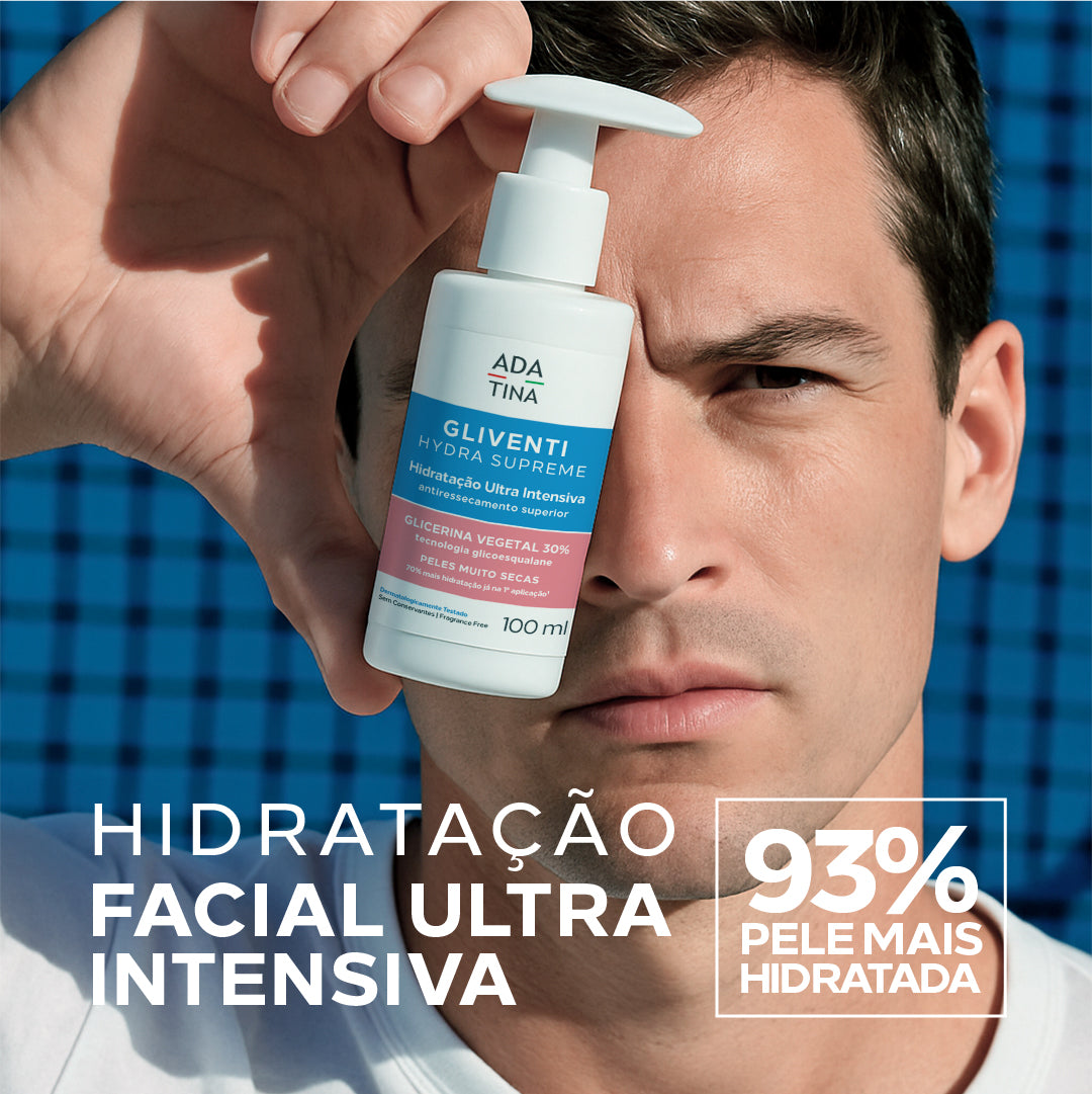 Hidratação facial ultra intensiva com o Hydra Supreme da linha Gliventi da Ada Tina.