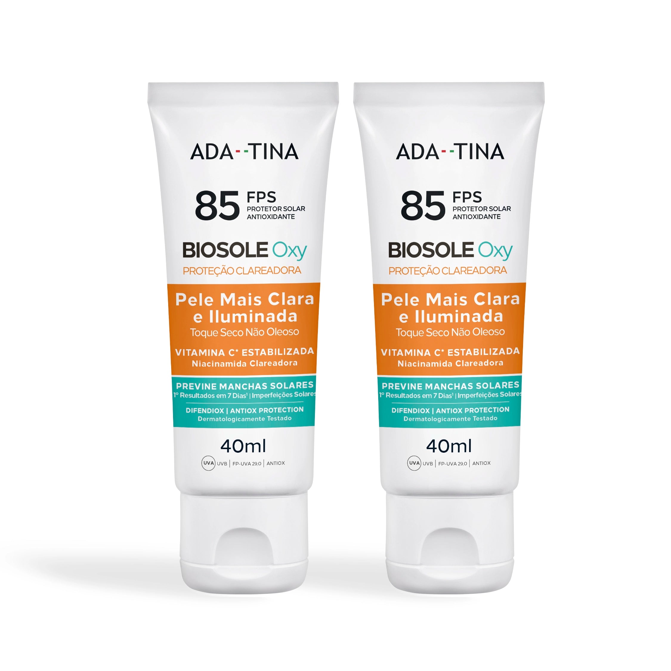 Kit 2 Un do protetor solar clareador Biosole Oxy FPS 85.