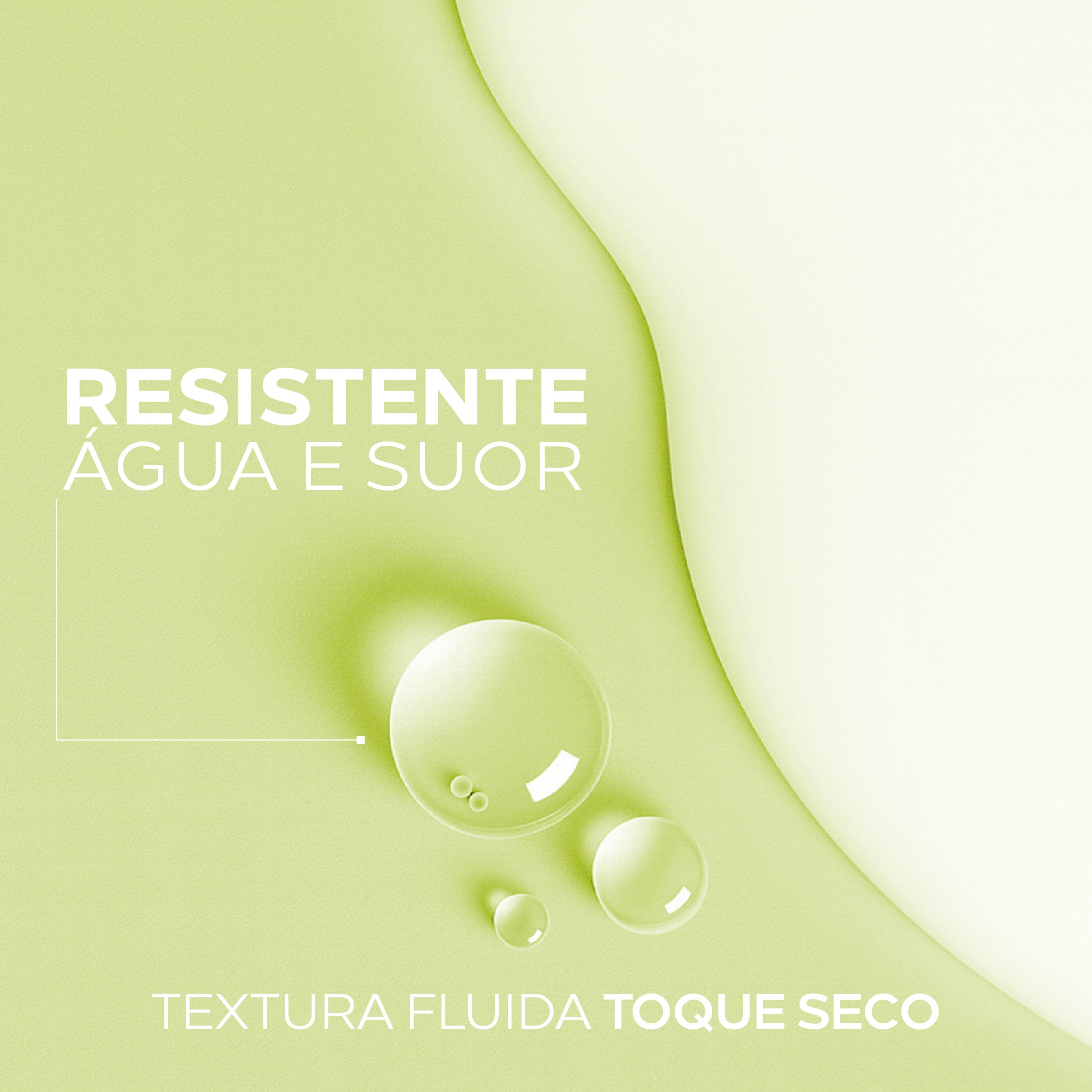 Biosole TX FPS 80 com textura fluida, toque seco e resistente a água e suor.
