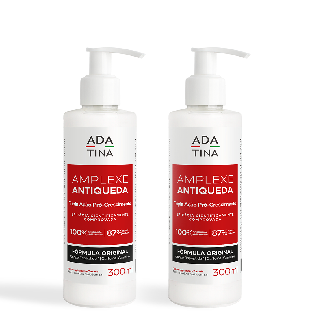 Kit 2 Un Shampoo Profissional para Queda de Cabelo – Amplexe Antiqueda Tripla Ação Pró-Crescimento 300ml