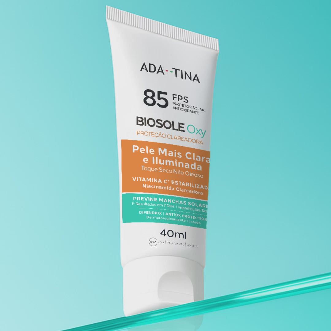 Protetor Solar Facial 12HS Clareador Anti-Calor 2x Mais Rápido – Biosole Oxy FPS 85