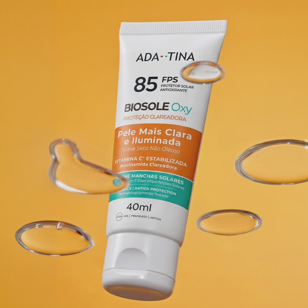 Protetor Solar Facial 12HS Clareador Anti-Calor 2x Mais Rápido – Biosole Oxy FPS 85