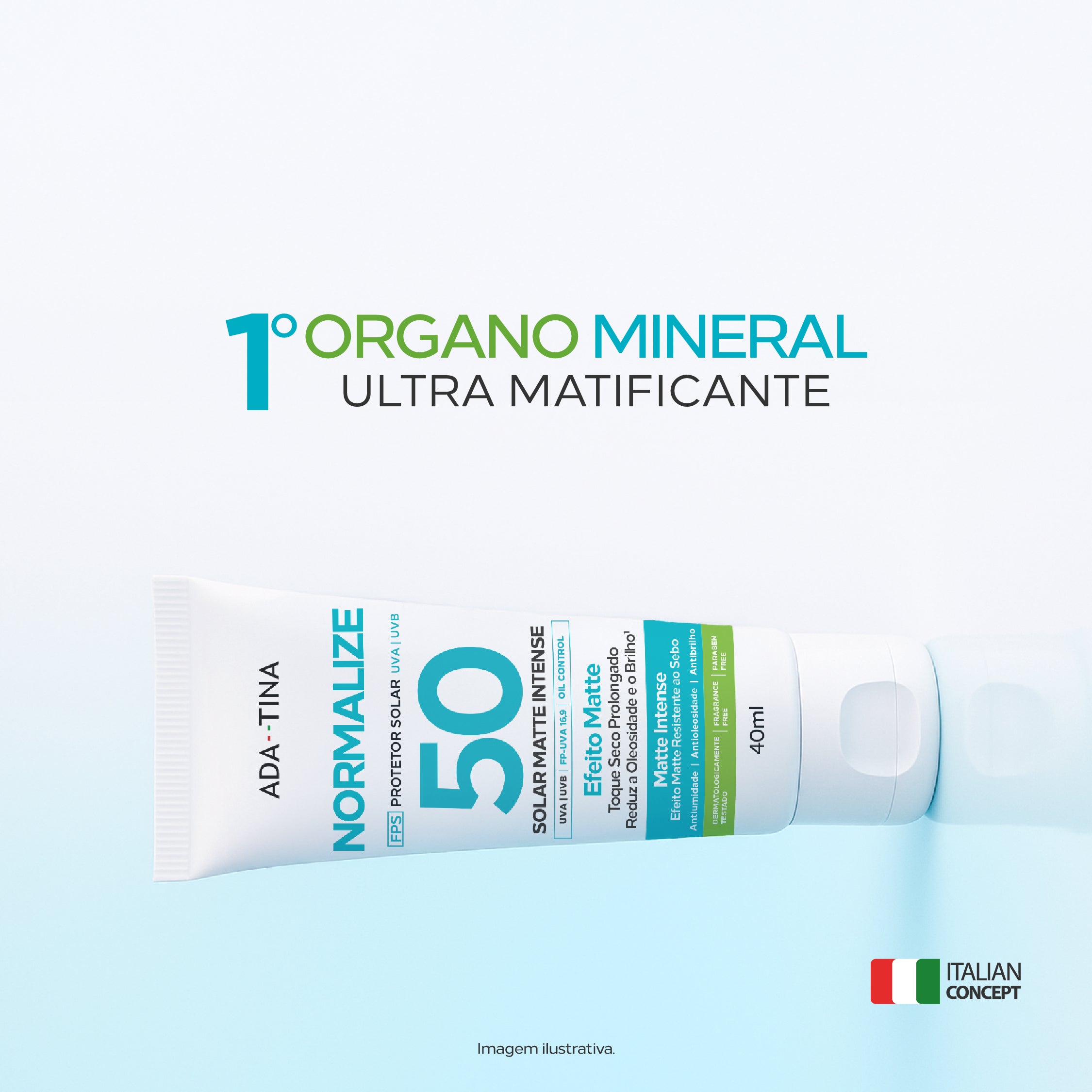 Normalize Solar Matte Intense com tecnologia Organo Mineral e ultra matificante.