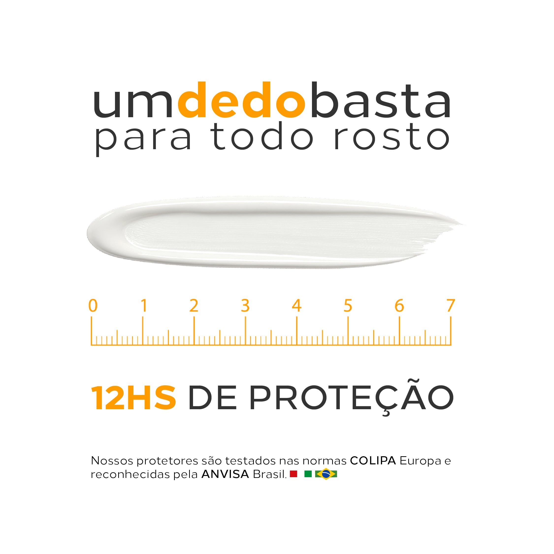 Quantidade ideal do Biosole Oxy FPS 50 para proteção solar clareadora de 12 horas.