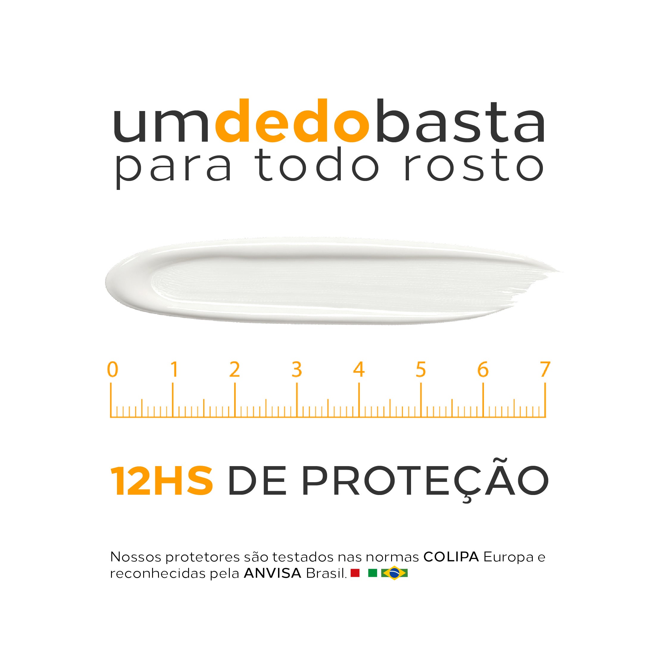 Quantidade ideal do Biosole Oxy FPS 50 para proteção solar clareadora de 12 horas.
