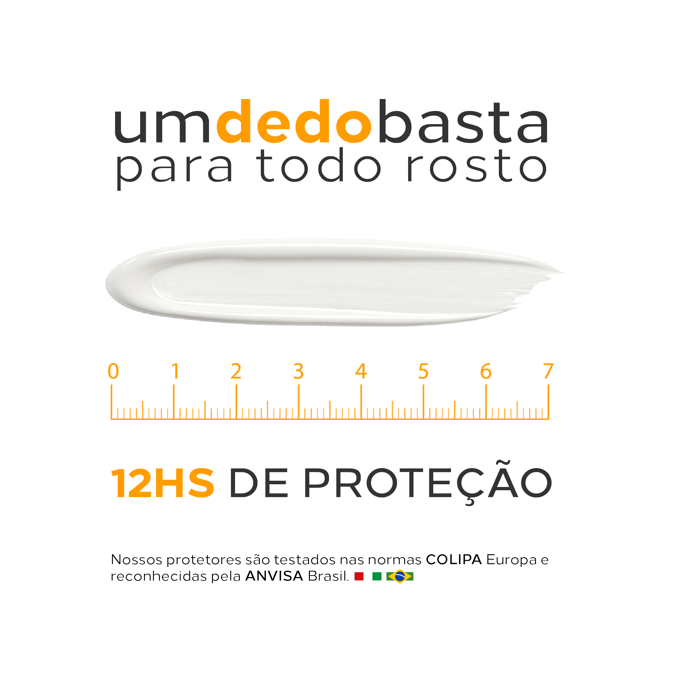 Quantidade ideal do Biosole C FPS 50 para proteção solar clareadora de 12 horas.