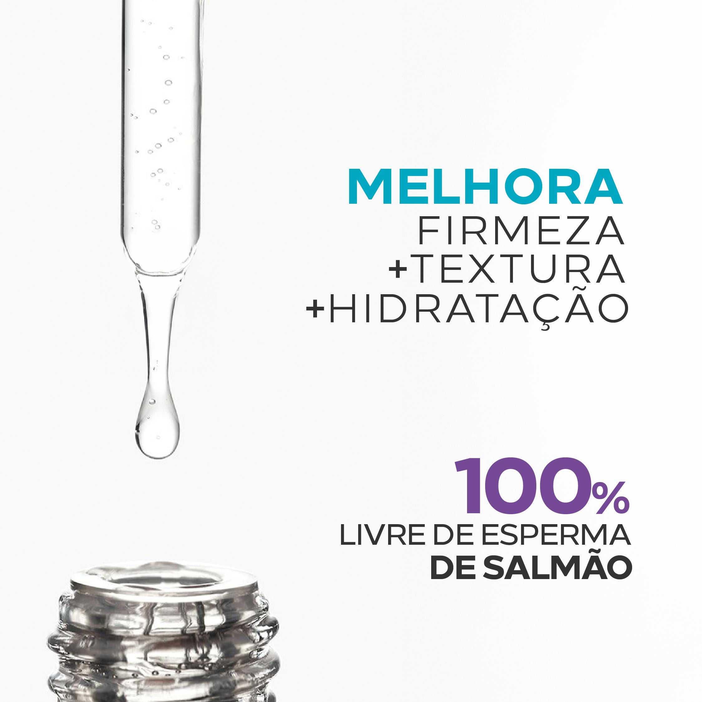 Sérum PDRN melhora a firmeza, textura e hidrata a pele. 100% vegano.