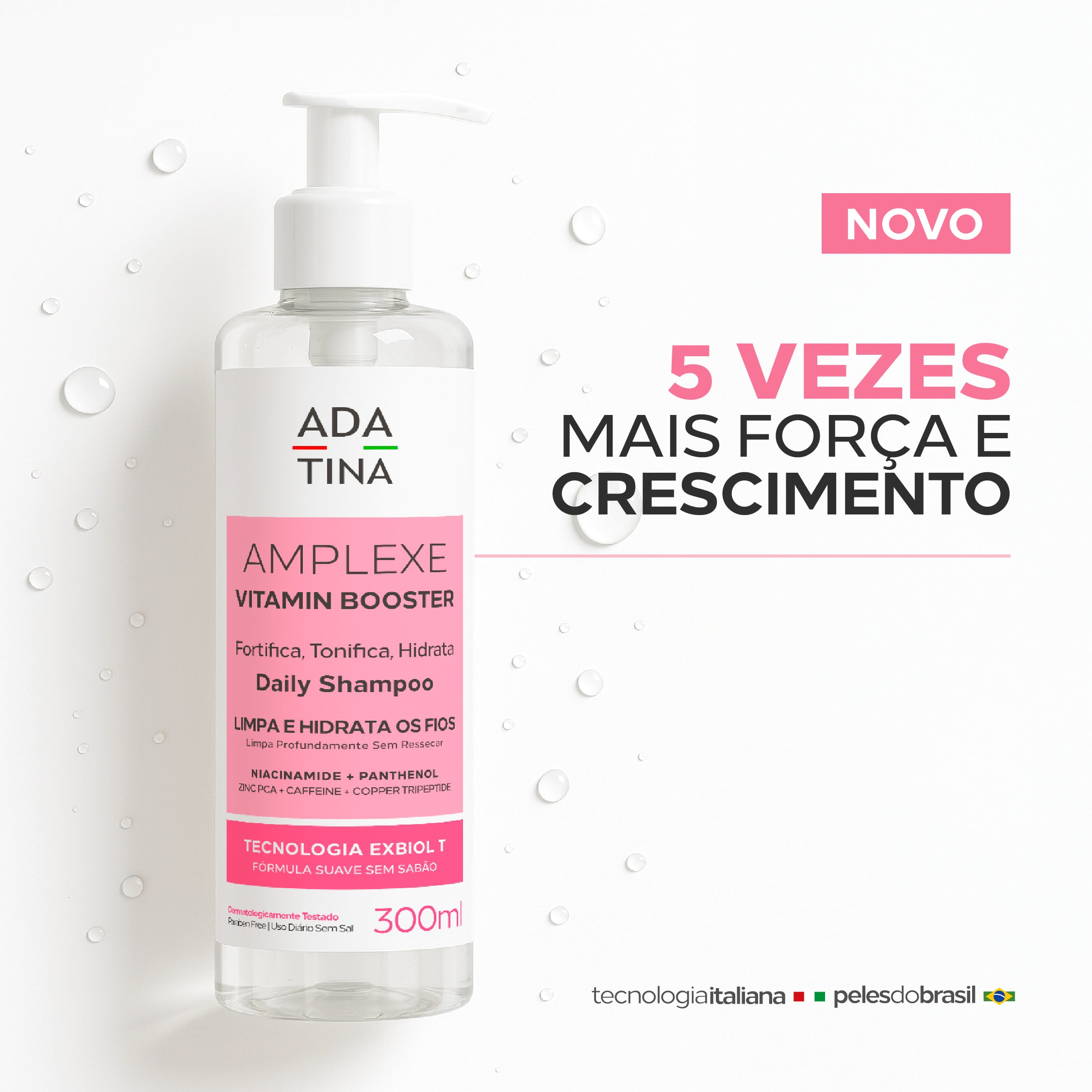 Shampo Multivitamínico 5 Vezes Mais Força e Crescimento – Amplexe Vitamin Booster 300ml